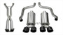 Corsa Performance 14960CB4BLK - 2.5 Inch Cat-Back Dual Rear Exit with Twin 4.0 Inch Black PVD Pro-Series Tips  Performance