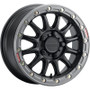 Raceline A14BG-51060+25 - A14BG Alpha 15x10in/6x139.7 BP/25mm Offset/78.1mm Bore- Blk & Gunmetal Ring Beadlock Wheel