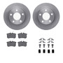 R1 Concepts WFUH1-73206 - Brake Rotor- Blank with Optimum Oe Pads & Hdw