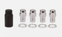 Gorilla Automotive 73631N - Original Gorilla Lock Set Standard Mag Closed End 13/16" Hex 12x1.5 Chrome 4Pk