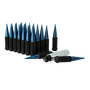 Gorilla Automotive SPK8-14150BL - Small Diam Spline Spike Lug Nuts 13/16" & 7/8" Key 14mm x 1.50 Blue Set of 32