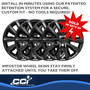 Coast To Coast IWCIMP399BLK - Wheel Cover 17 Inch 10 Spoke Gloss Black Set Of 4