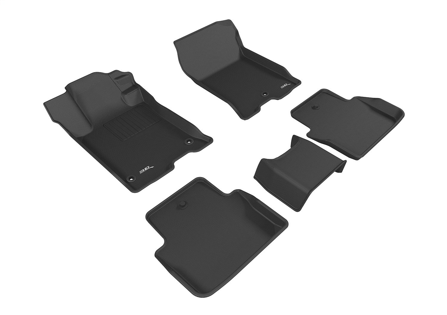 3D MAXpider L1AC00901509 - 2015-2020 Acura TLX FWD Kagu 1st & 2nd Row Floormats - Black