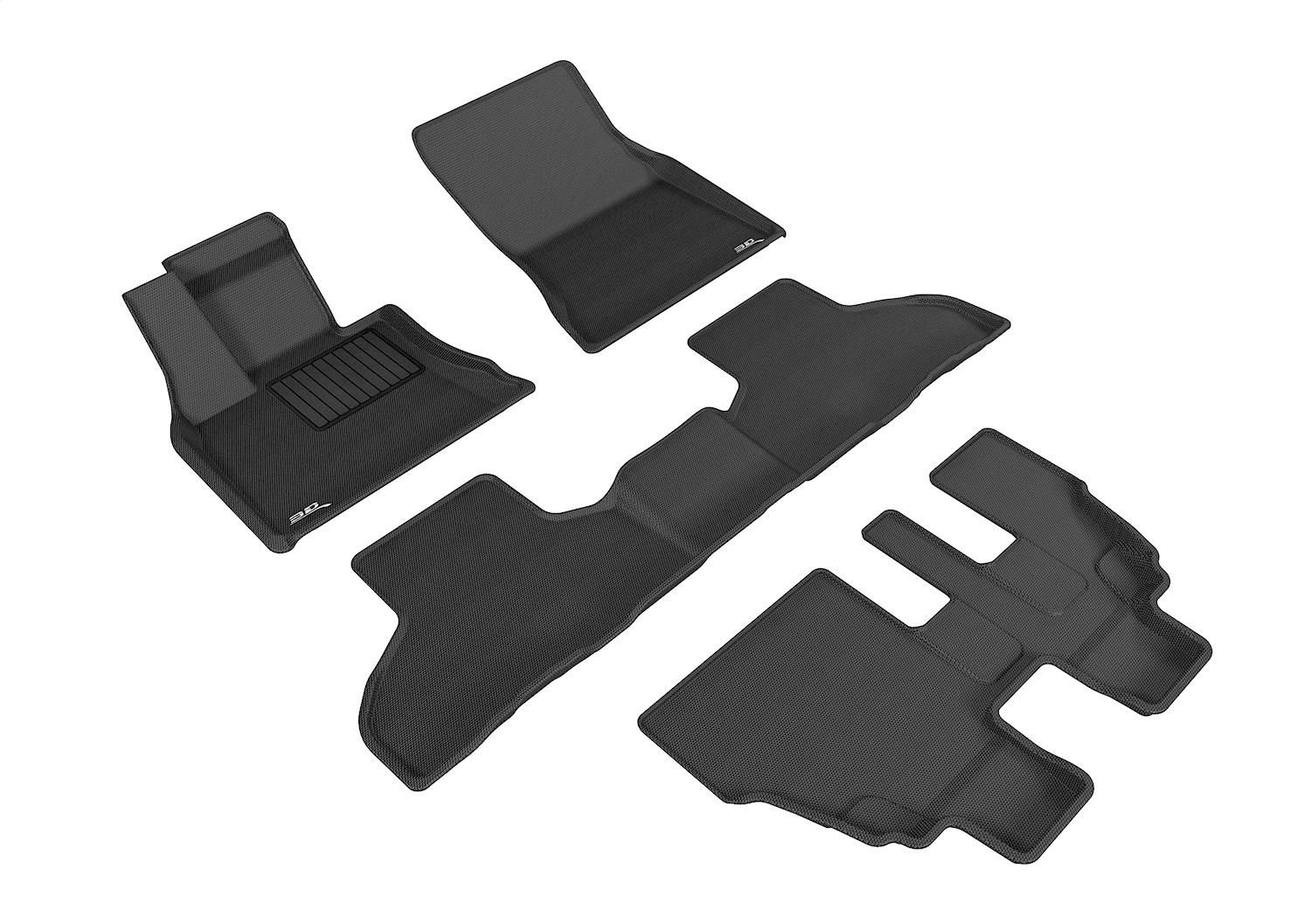 3D MAXpider L1BM06301509 - KAGU Floor Mat; Black; 4 pc.; 2 pc. Front Row; 1 pc. 2nd Row; 1 pc. 3rd Row; 3D MAXpider L1BM06301509 - KAGU Floor Mat; Black; 4 pc.; 2 pc. Front Row; 1 pc. 2nd Row; 1 pc. 3rd Row;