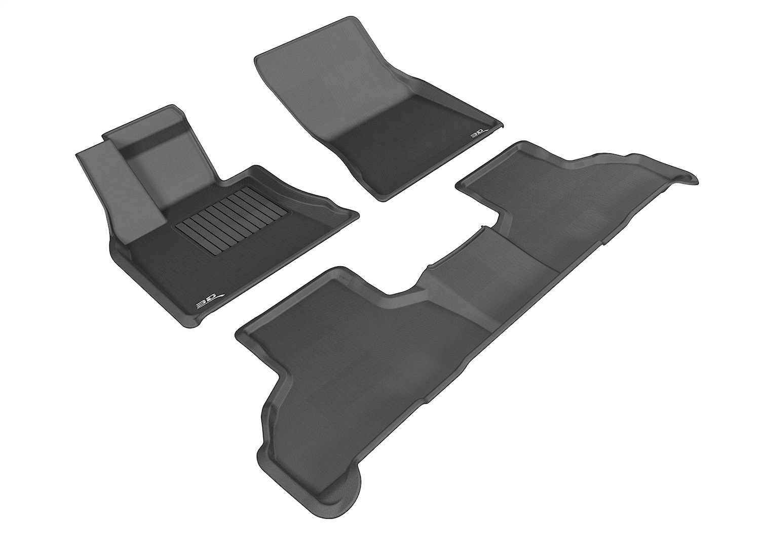 3D MAXpider L1BM05501509 - 2014-2019 BMW X5/X6 F15/F16 Kagu 1st & 2nd Row Floormats - Black