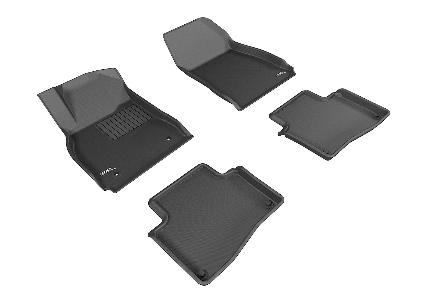 3D MAXpider L1CD01101509 - 2013-2019 Cadillac XTS Kagu 1st & 2nd Row Floormats - Black