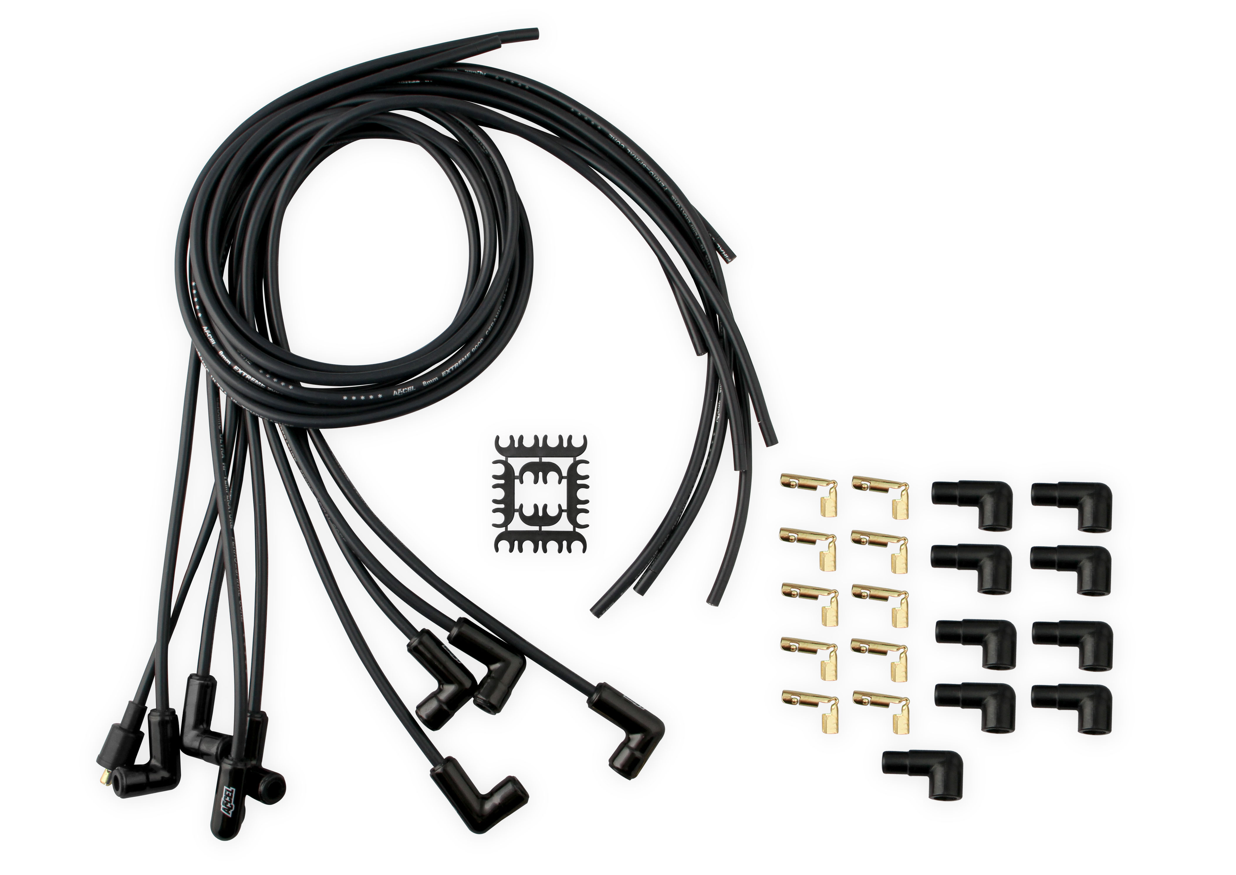 ACCEL 9001CK - Extreme 9000 Black Ceramic Boot Spark Plug Wire Set ACCEL 9001CK - Extreme 9000 Black Ceramic Boot Spark Plug Wire Set