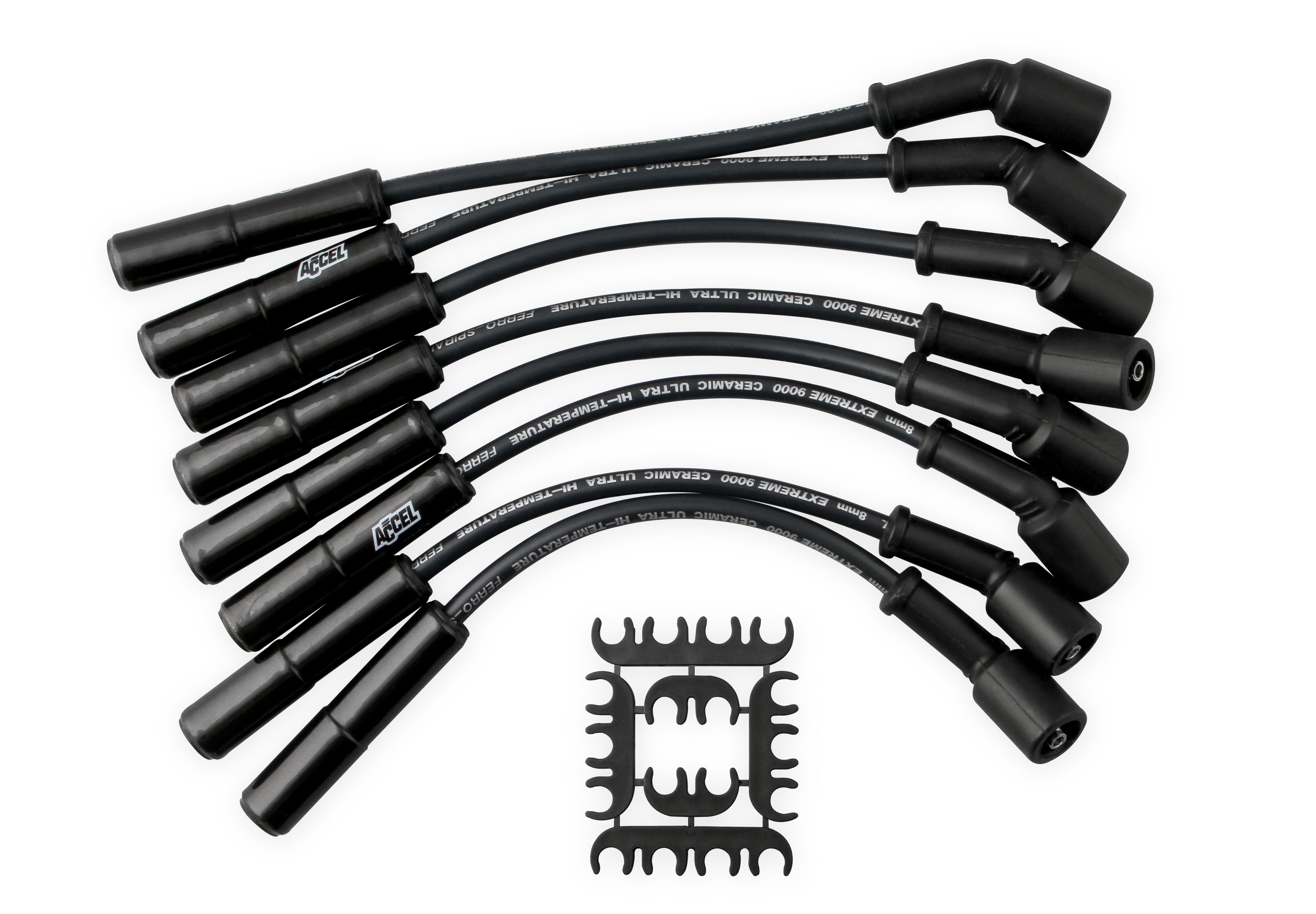 ACCEL 9059CK - Extreme 9000 Black Ceramic Boot Spark Plug Wire Set
