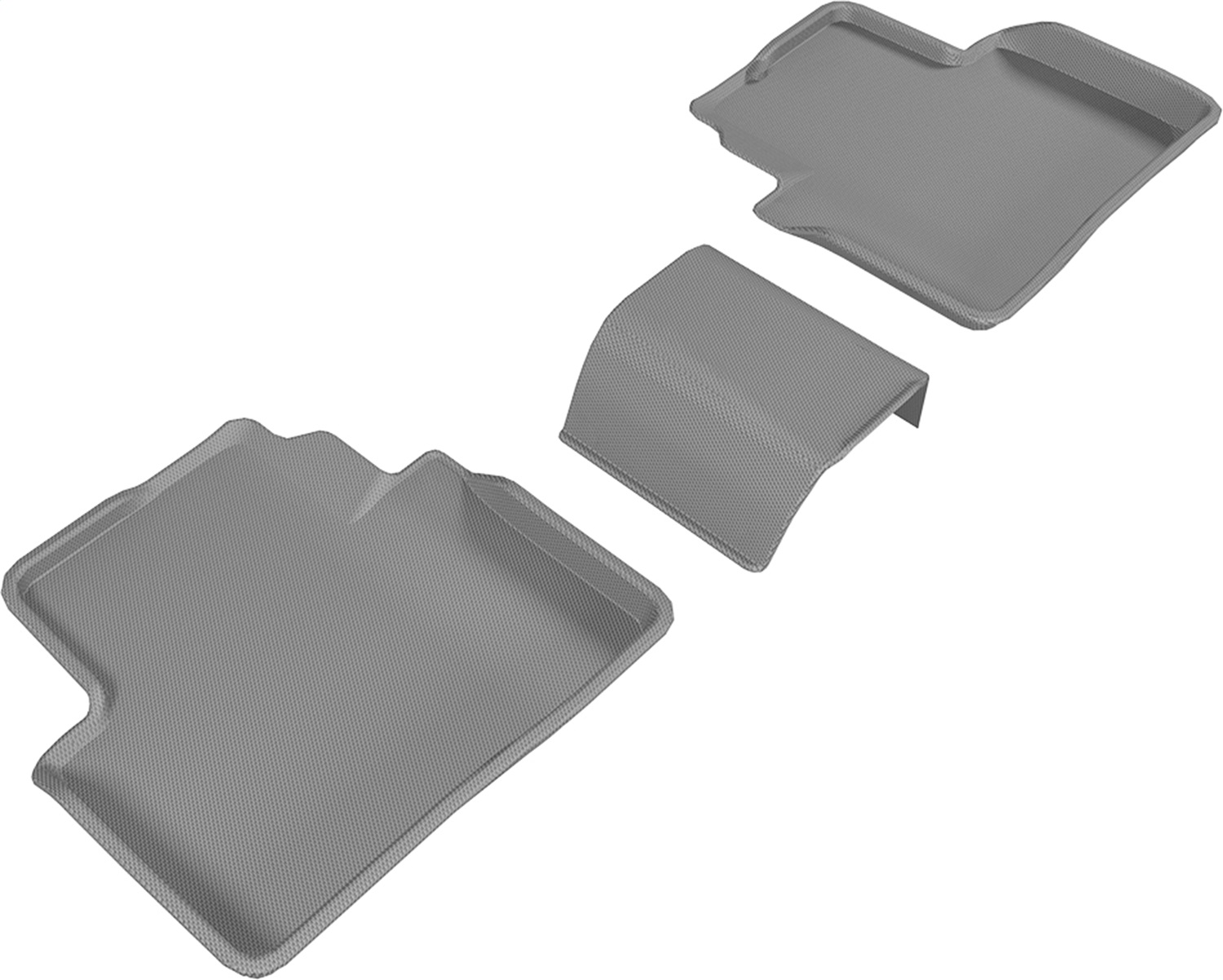 3D MAXpider L1HD07421501 - 2016-2020 Honda Civic Kagu 2nd Row Floormats - Gray
