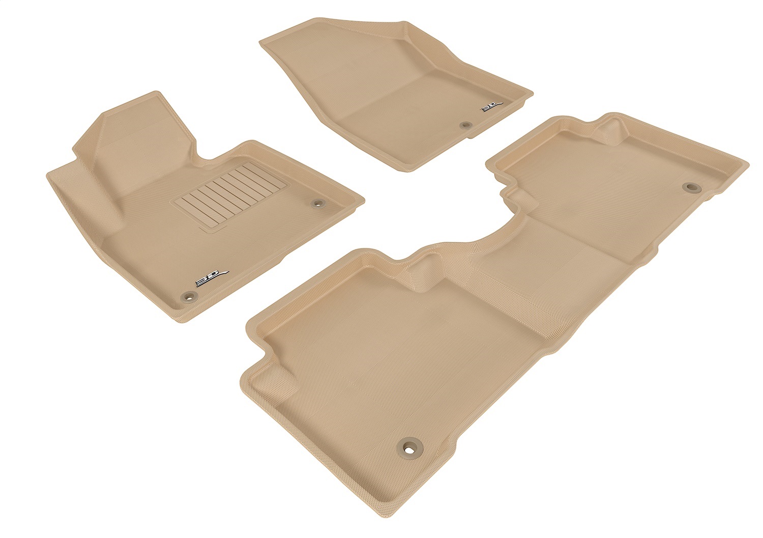 3D MAXpider L1HY01701502 - KAGU Floor Mat; Tan; 3 pc.; 2 pc. Front Row; 1 pc. 2nd Row;