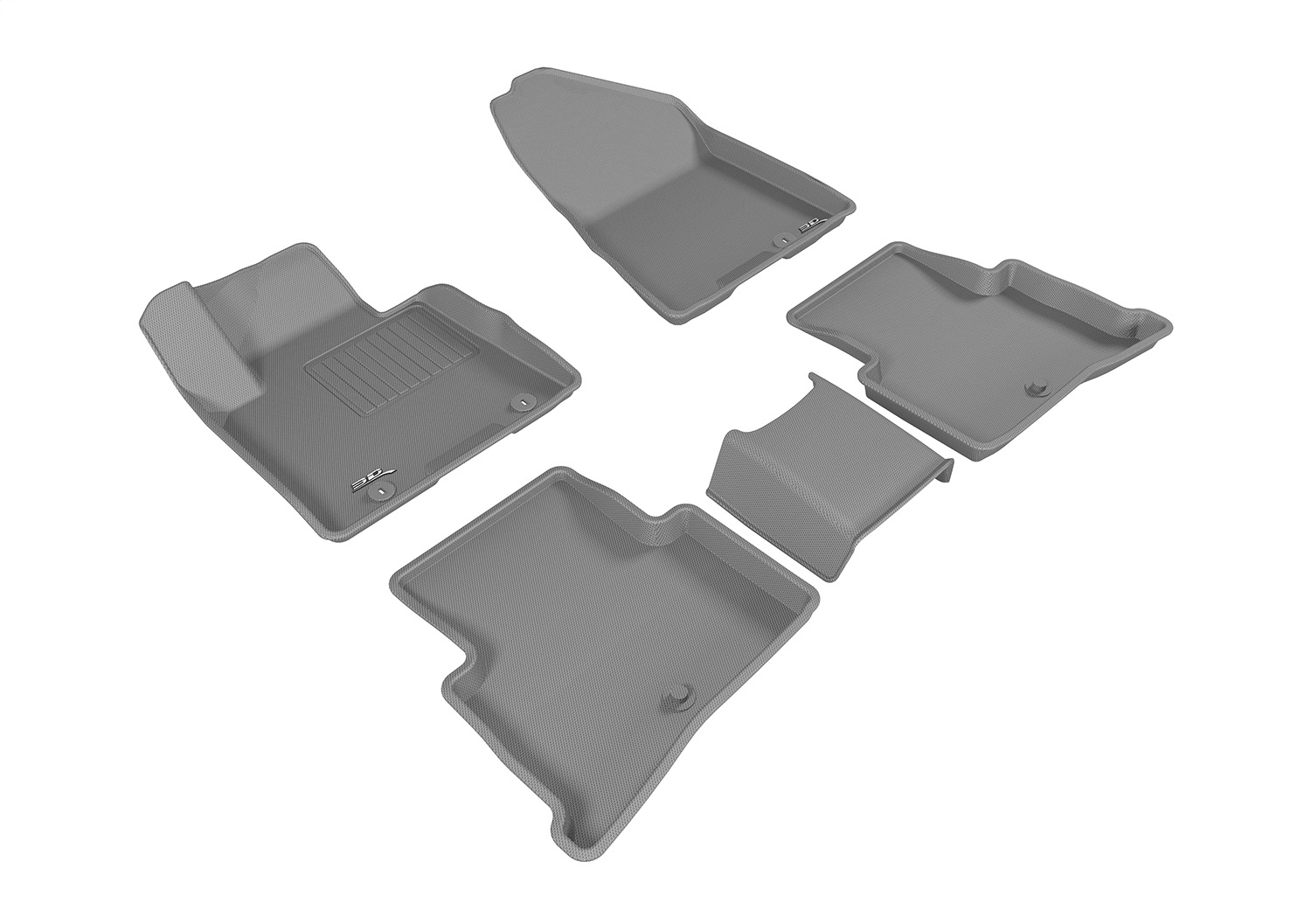 3D MAXpider L1KA04001501 - 2017-2020 Kia Sportage Kagu 1st & 2nd Row Floormats - Gray