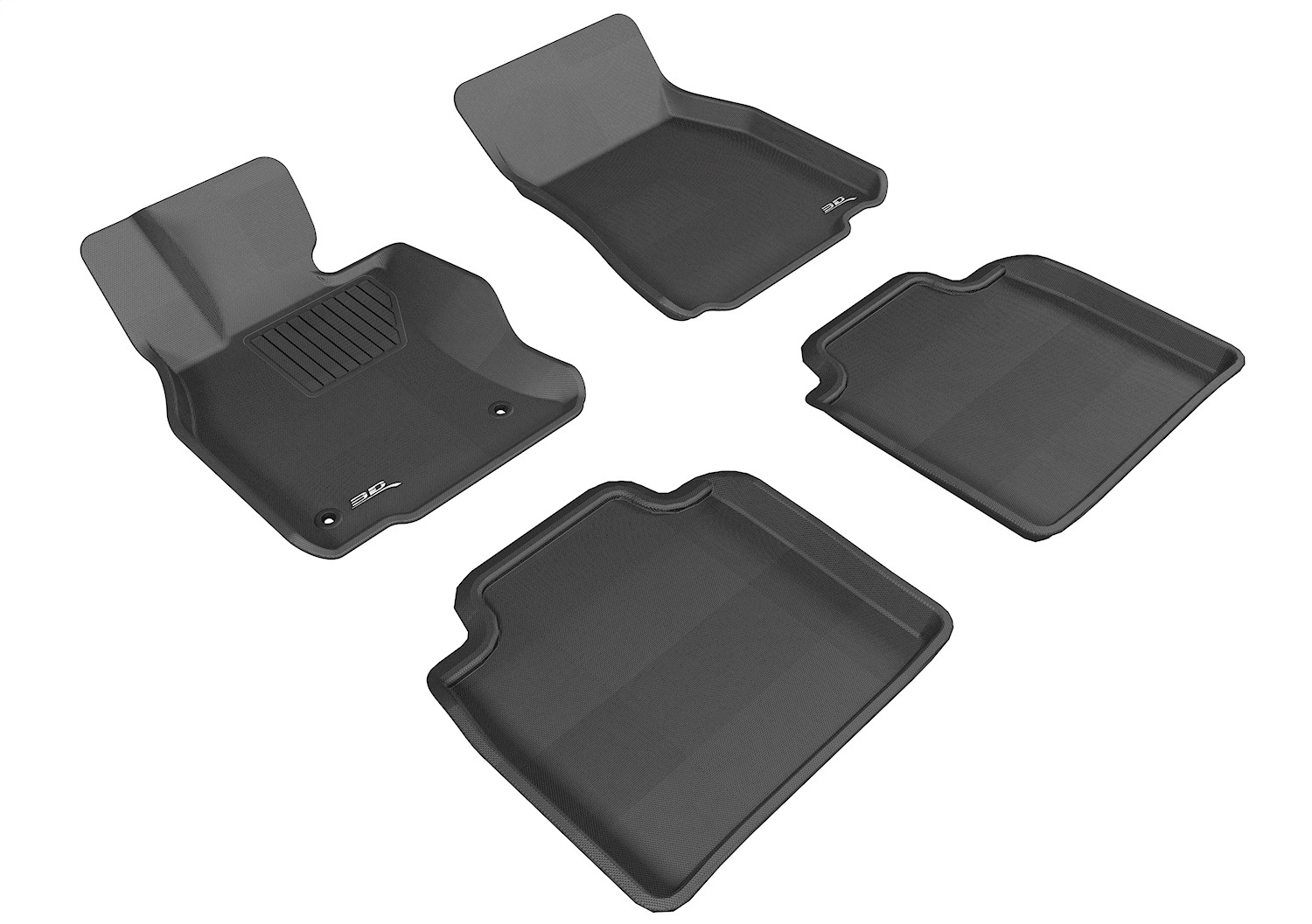 3D MAXpider L1LX04201509 - 2008-2011 Lexus LS600HL Kagu 1st & 2nd Row Floormats - Black