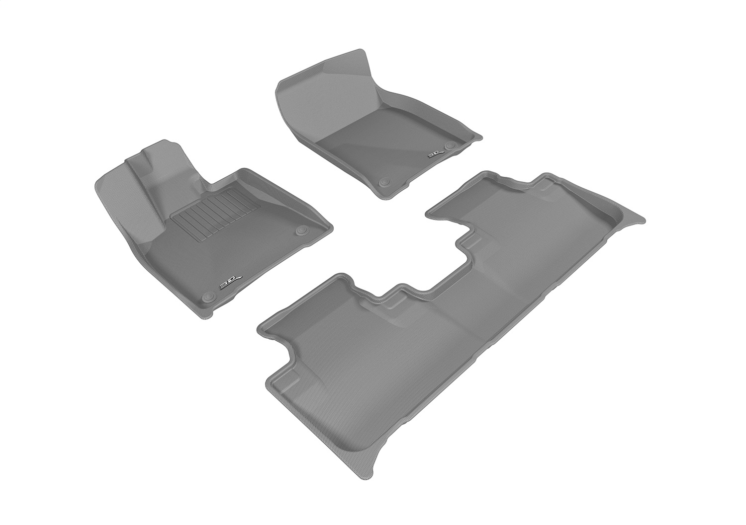 3D MAXpider L1LX05501501 - 2016-2020 Lexus RX/RX Hybrid Kagu 1st & 2nd Row Floormats - Gray