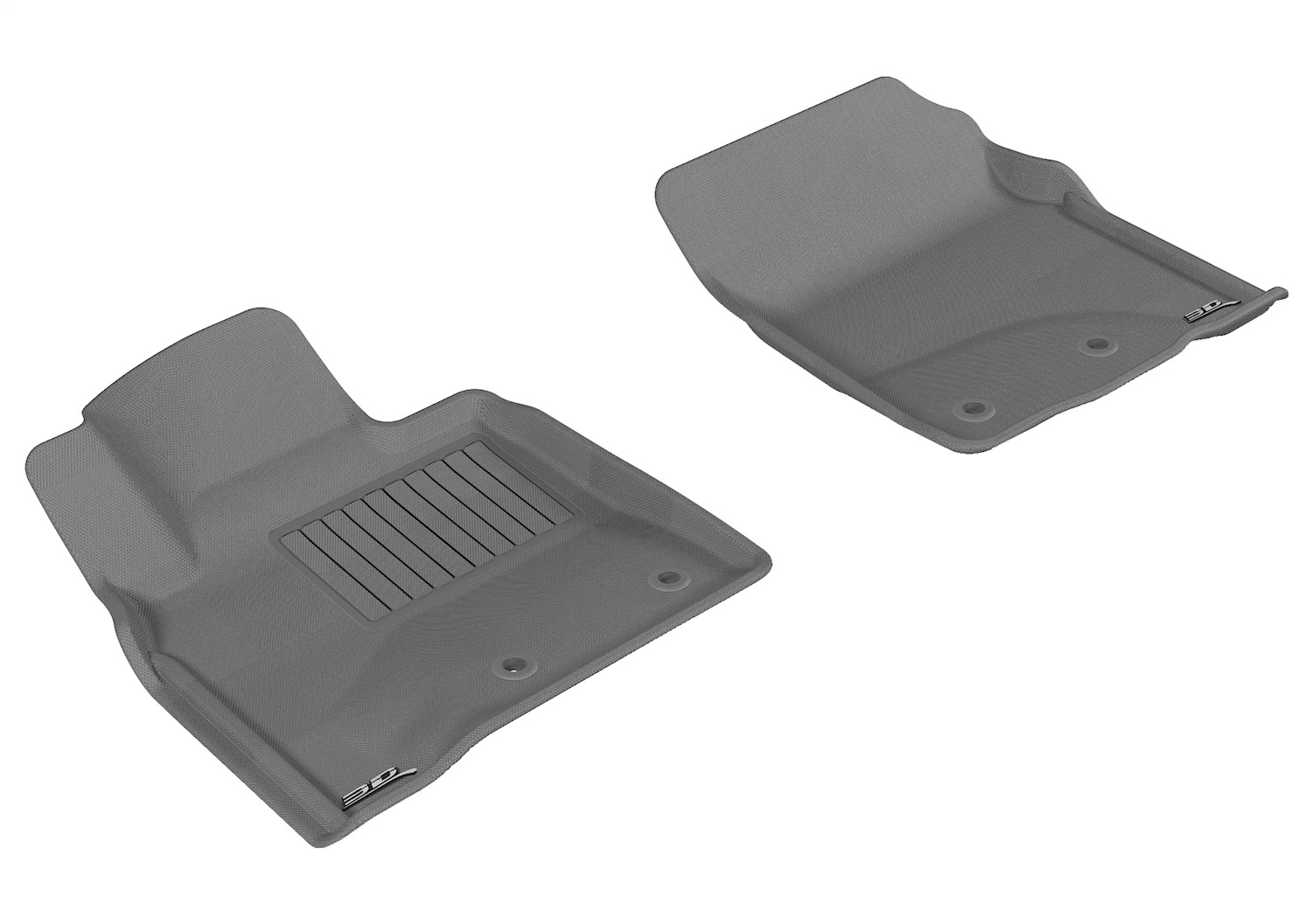 3D MAXpider L1LX03711501 - KAGU Floor Mat; Gray; 2 pc.; Front; 3D MAXpider L1LX03711501 - KAGU Floor Mat; Gray; 2 pc.; Front;