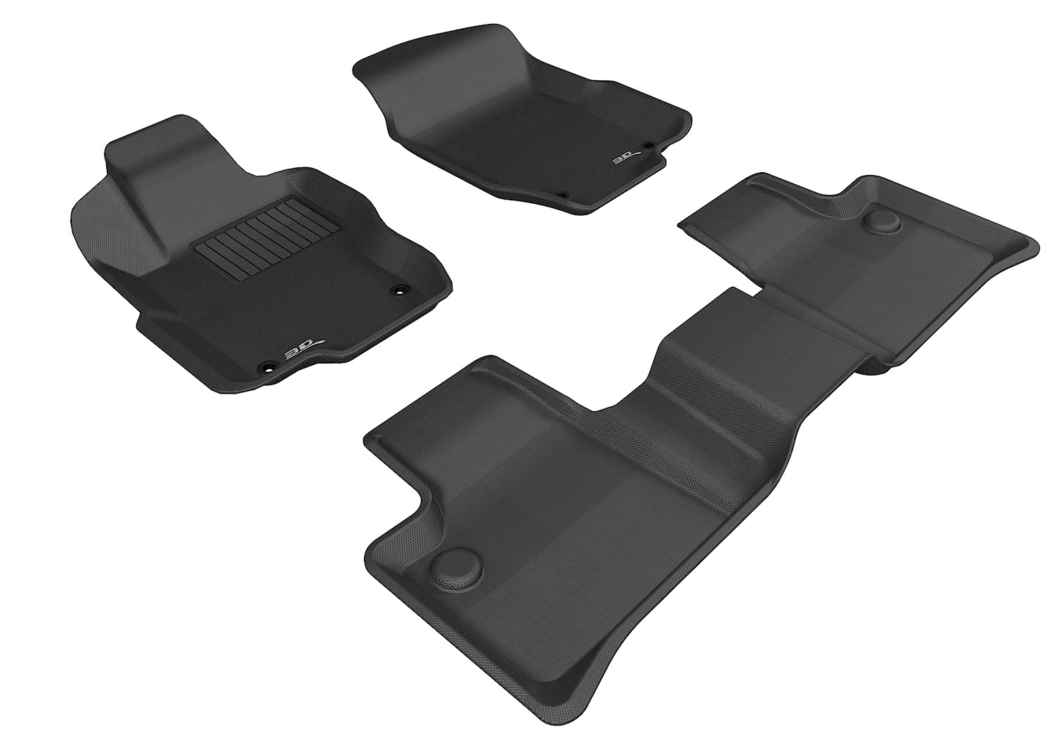 3D MAXpider L1MB00801509 - 2006-2011 Mercedes-Benz ML-Class W164 Kagu 1st & 2nd Row Floormats - Black