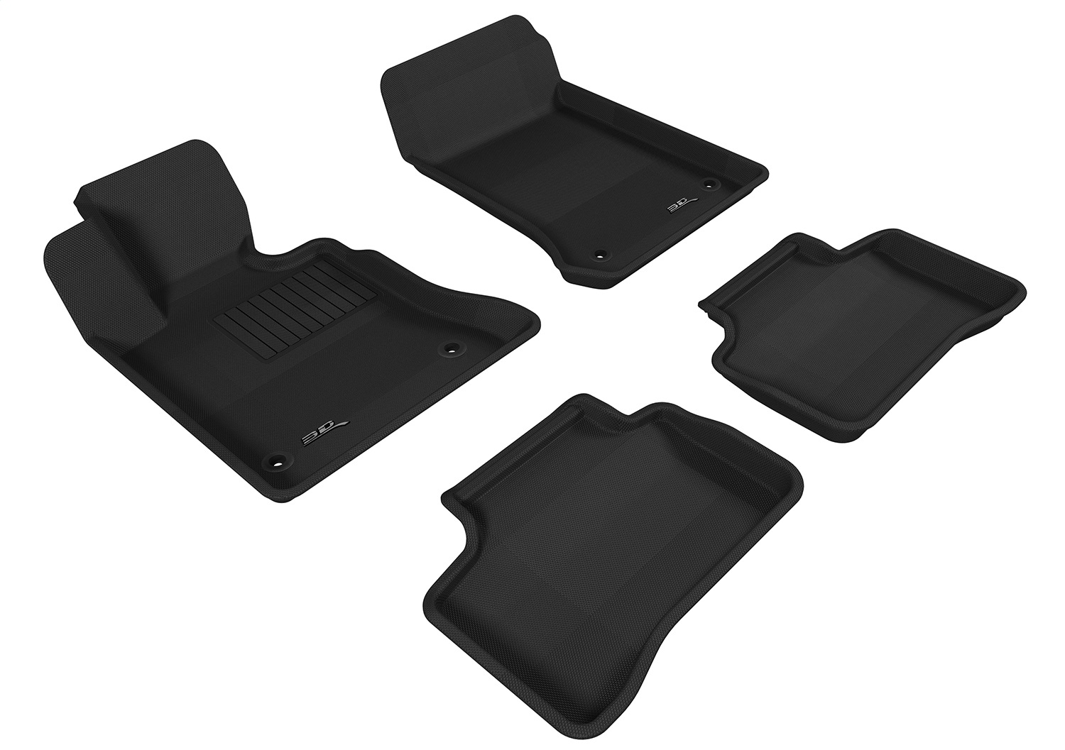 3D MAXpider L1MB06501501 - 20132015 Mercedes-Benz GLK-Class X204 Kagu 1st & 2nd Row Floormats - Gray
