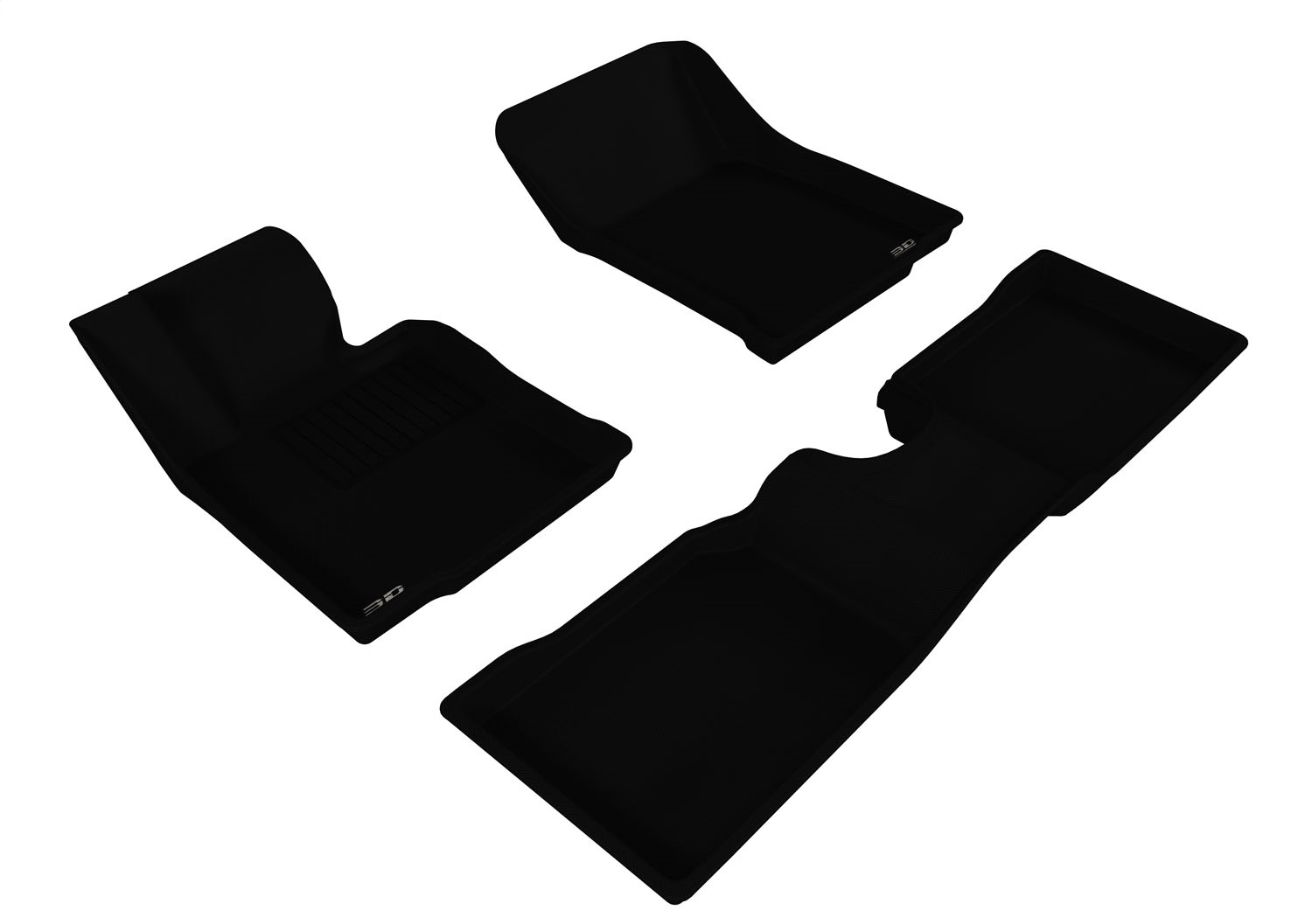 3D MAXpider L1MN00601509 - 2011-2013 Mini Countryman Kagu 1st & 2nd Row Floormats - Black