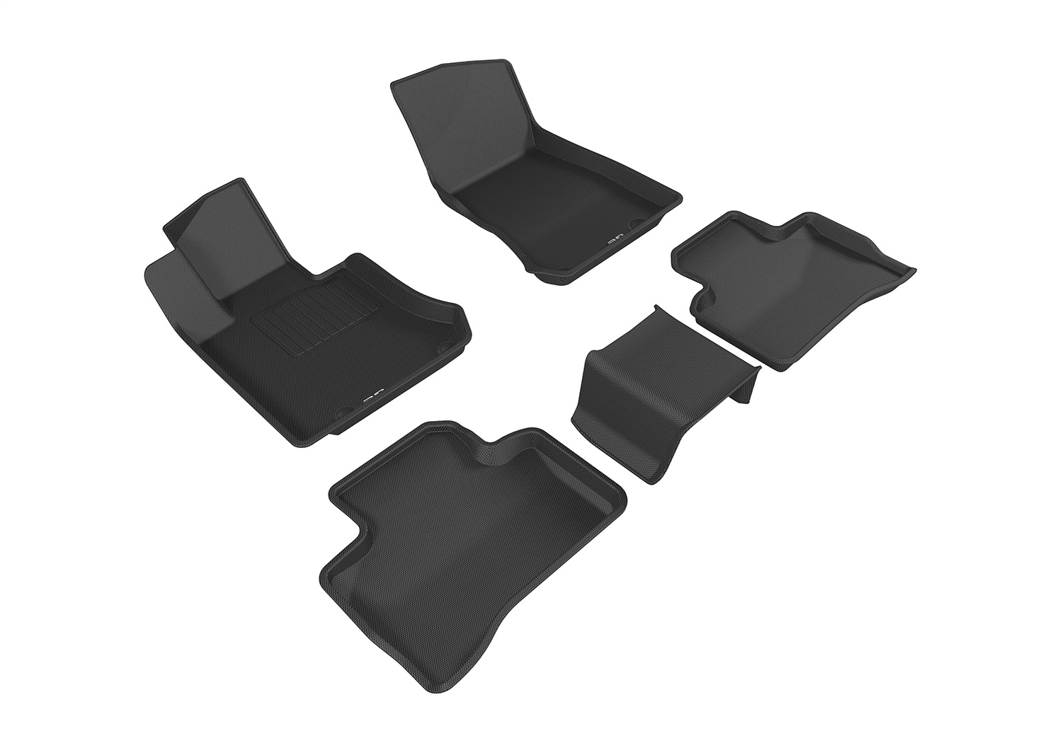 3D MAXpider L1MB07901509 - 20162020 Mercedes-Benz GLC-Class X205 Kagu 1st & 2nd Row Floormats - Black