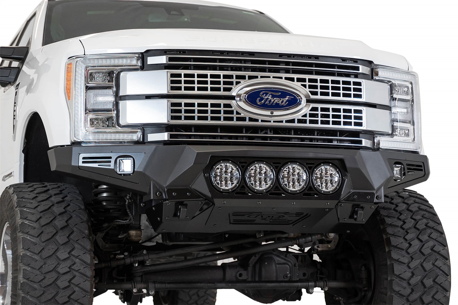 Addictive Desert Designs F160014110103 - 17-20 Ford Super Duty Bomber Front Bumper w/ Mounts For 4 Rigid 360 6in Addictive Desert Designs F160014110103 - 17-20 Ford Super Duty Bomber Front Bumper w/ Mounts For 4 Rigid 360 6in