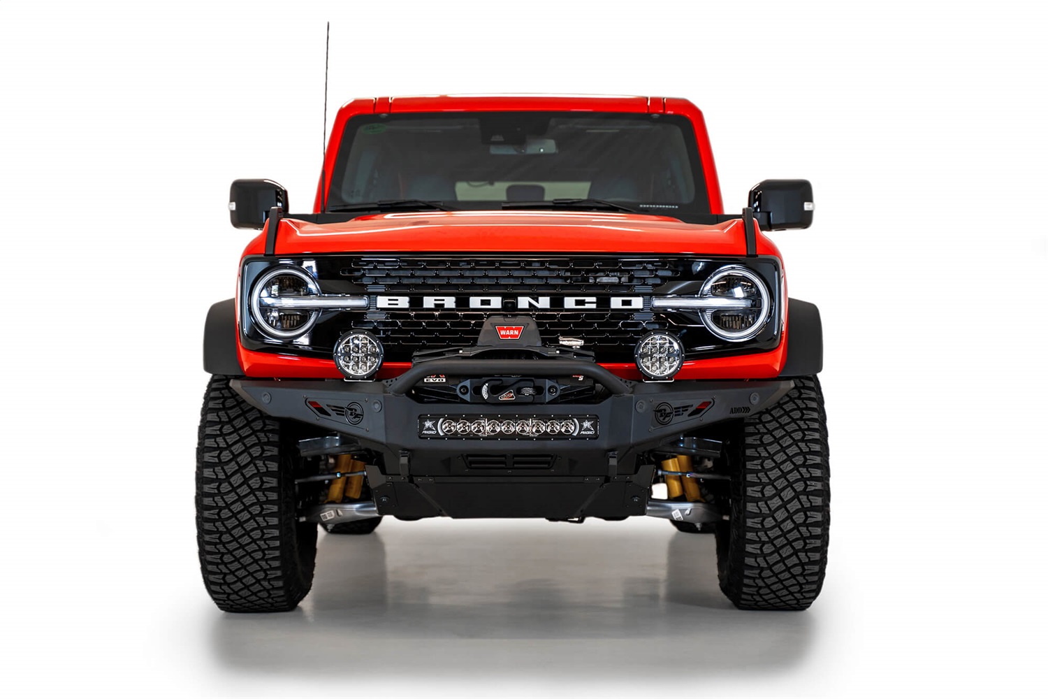 Addictive Desert Designs F230181060103 - 2021+ Ford Bronco Rock Fighter Front Bumper - Hammer Black Addictive Desert Designs F230181060103 - 2021+ Ford Bronco Rock Fighter Front Bumper - Hammer Black