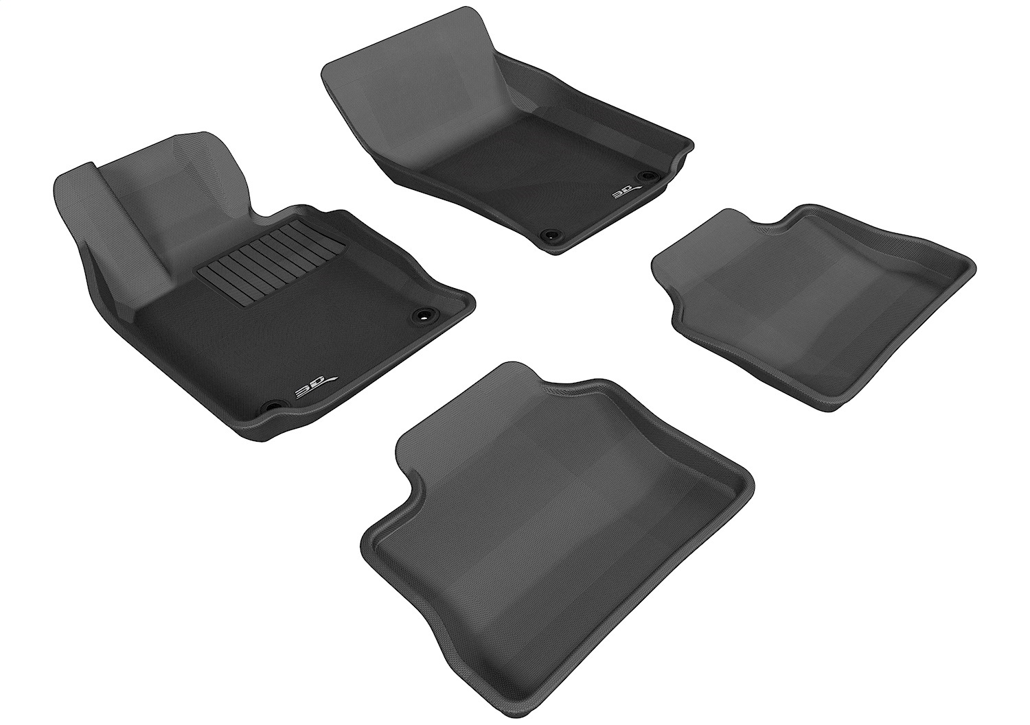 3D MAXpider L1PO00601509 - 2010-2016 Porsche Panamera Kagu 1st & 2nd Row Floormats - Black