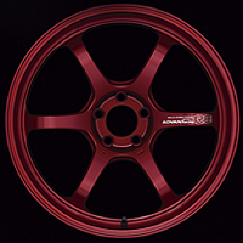 Advan YA68J45DCR - R6 18x9.5 +45 5-100 Racing Candy Red Wheel