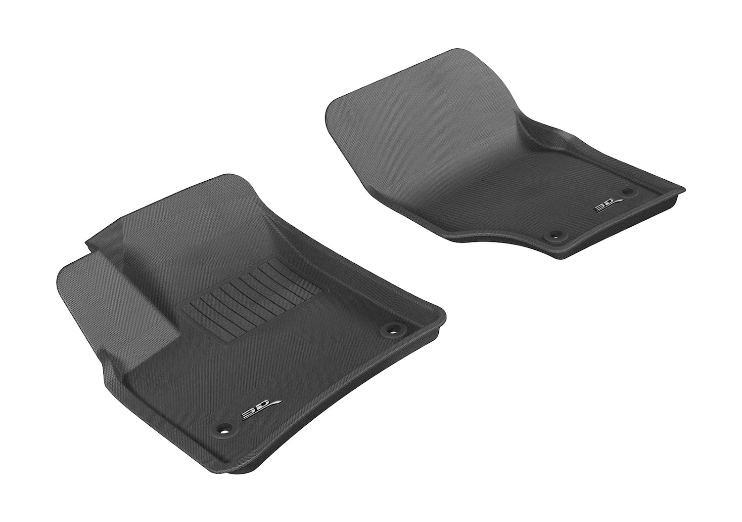 3D MAXpider L1PO00011509 - KAGU Floor Mat; Black; 2 pc.; Front; 3D MAXpider L1PO00011509 - KAGU Floor Mat; Black; 2 pc.; Front;