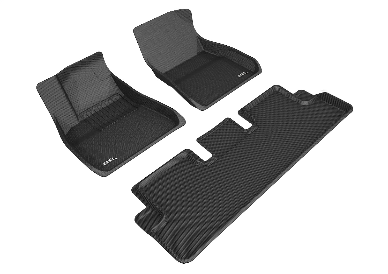 3D MAXpider L1TL01601509 - 2018-2019 Tesla Model 3 Kagu 1st&2nd Row Floormats - Black