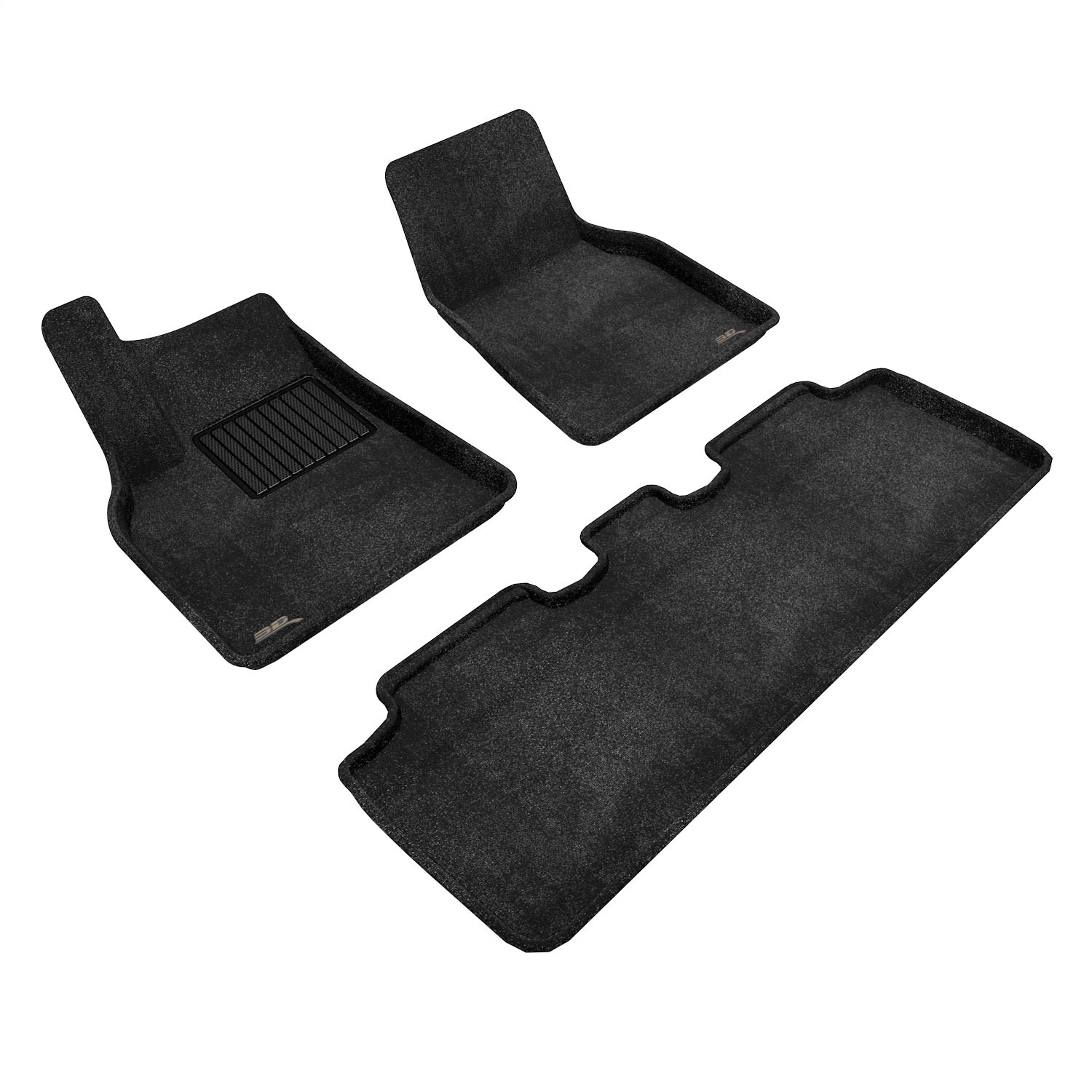 3D MAXpider L1TL02704009 - PREMIUM Floor Mat; Black; 3 pc.; 2 pc. Front Row; 1 pc. 2nd Row;