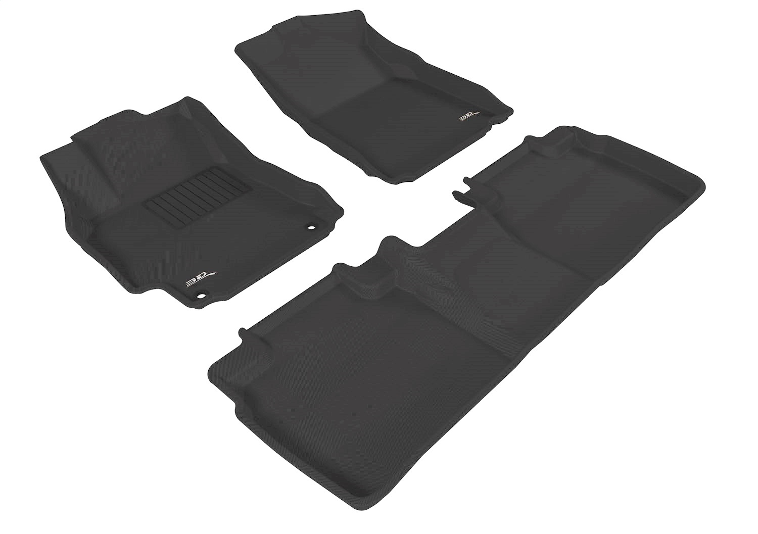 3D MAXpider L1TY08601509 - 2012-2014 Toyota Camry/Camry Hybrid Kagu 1st & 2nd Row Floormats - Black