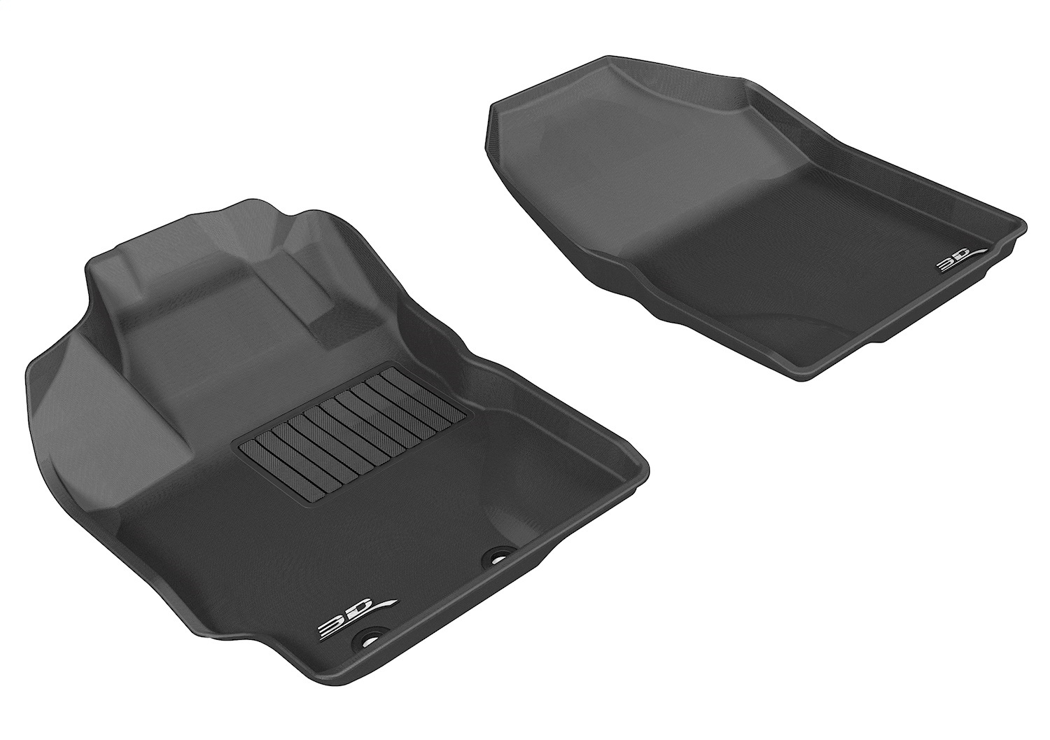 3D MAXpider L1TY10811509 - 2012-2018 Toyota/Scion Yaris/XD Kagu 1st Row Floormat - Black
