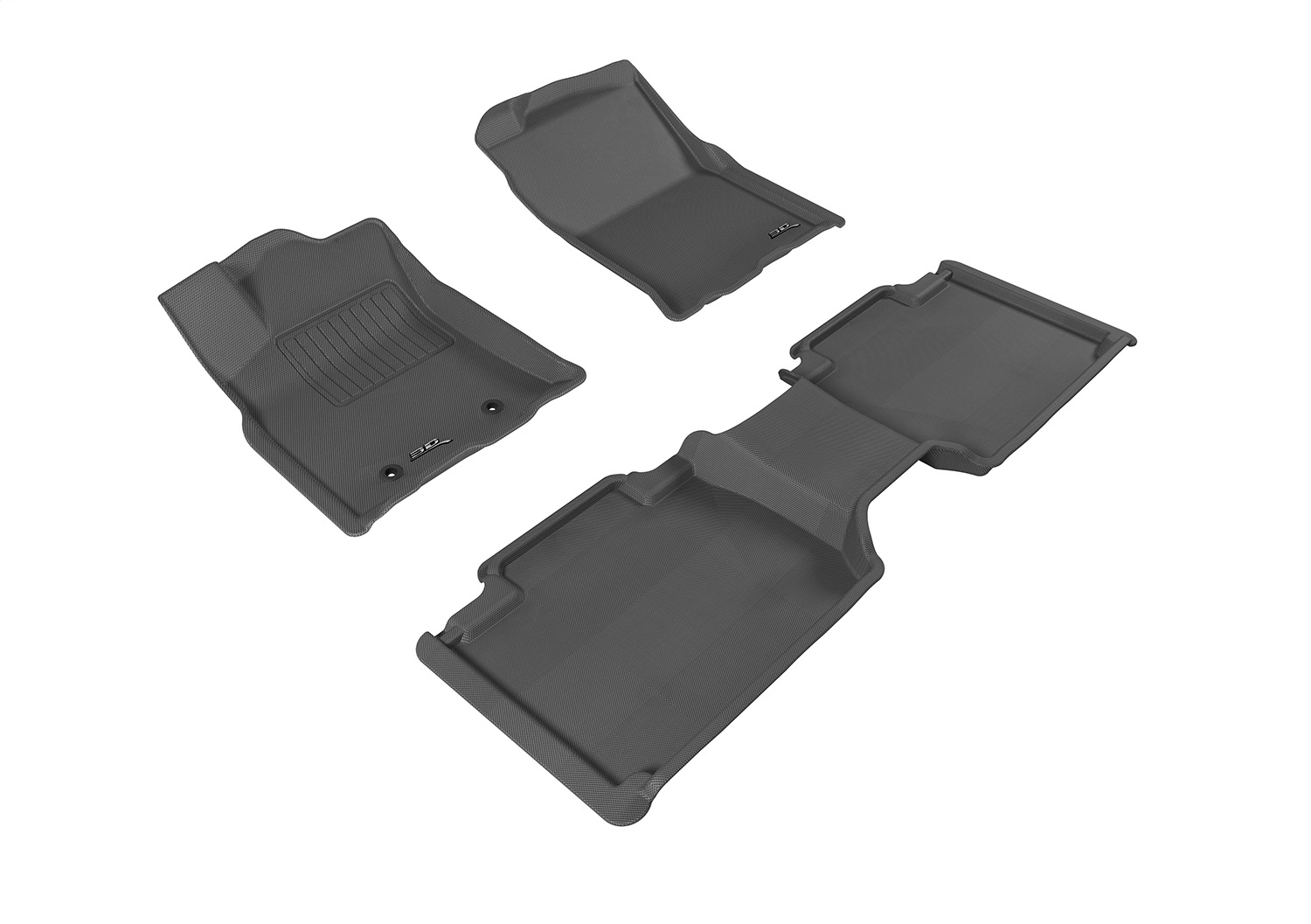 3D MAXpider L1TY21501509 - 2016-2017 Toyota Tacoma Access Cab Kagu 1st & 2nd Row Floormats - Black