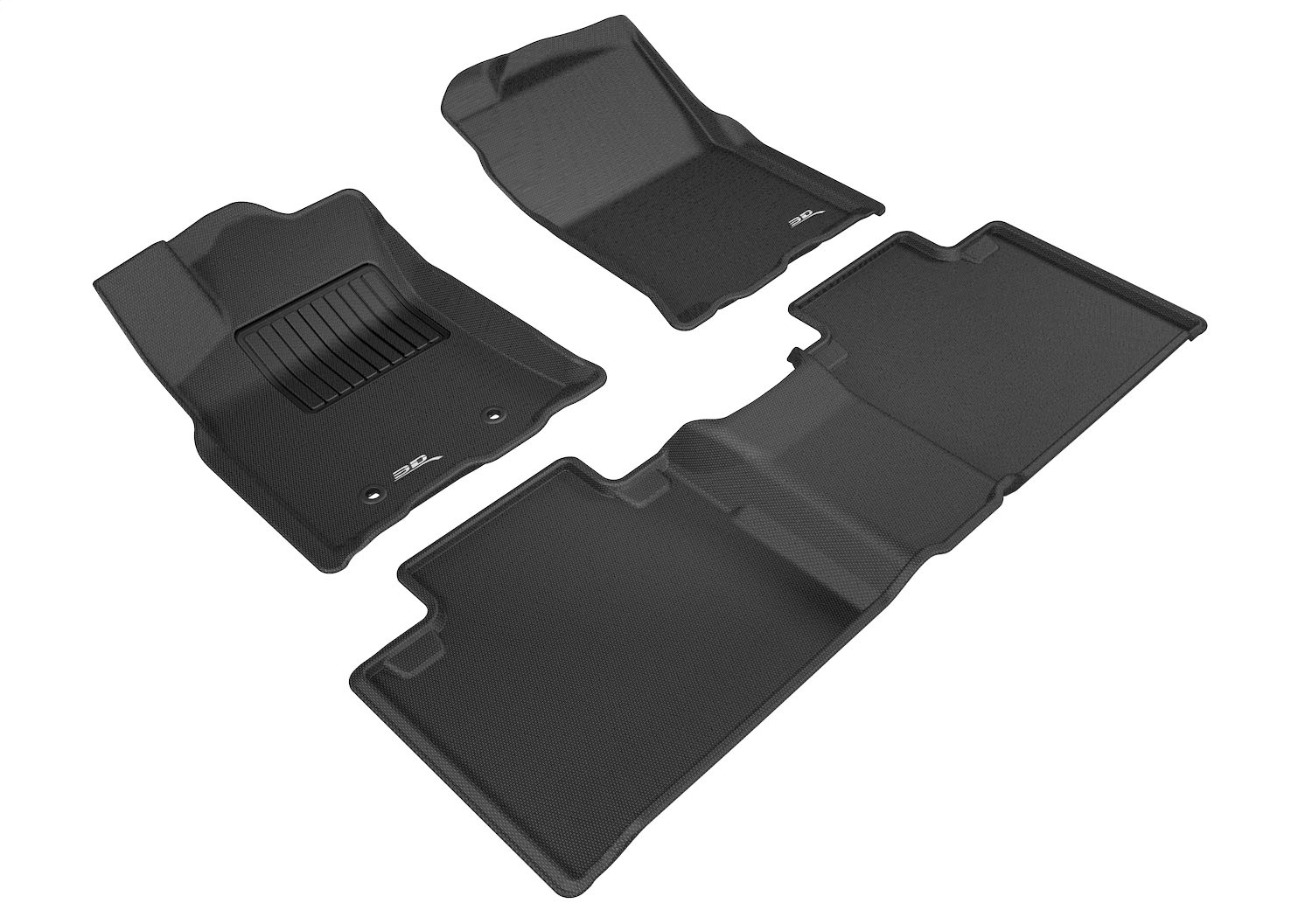 3D MAXpider L1TY23101509 - 2016-2017 Toyota Tacoma Access Cab Kagu 1st & 2nd Row Floormats - Black