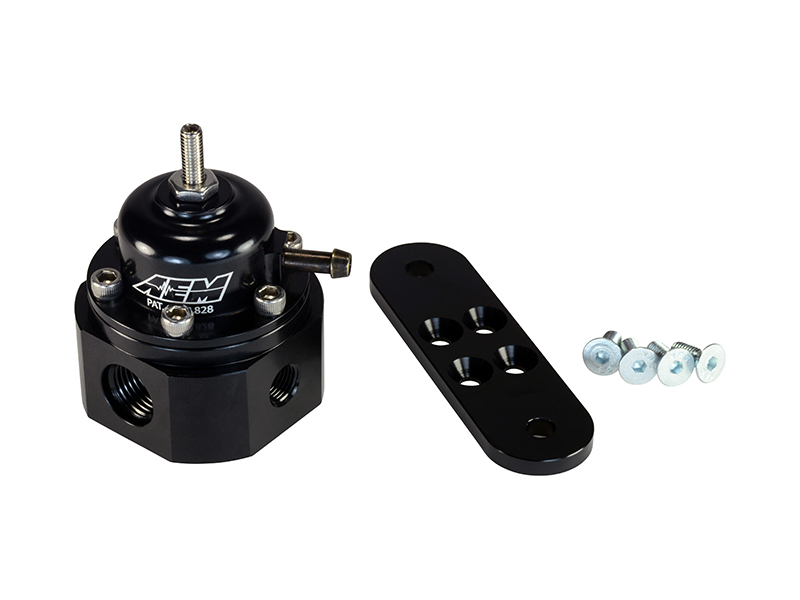 AEM 25-302BK - Universal Black Adjustable Fuel Pressure Regulator