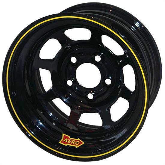 Aero Race Wheels 50-184710 - Wheel - 50-Series - 15 x 8 in - 1.000 in Backspace - 5 x 4.75 in Bolt Pattern - Steel - Black Powder Coat - Each