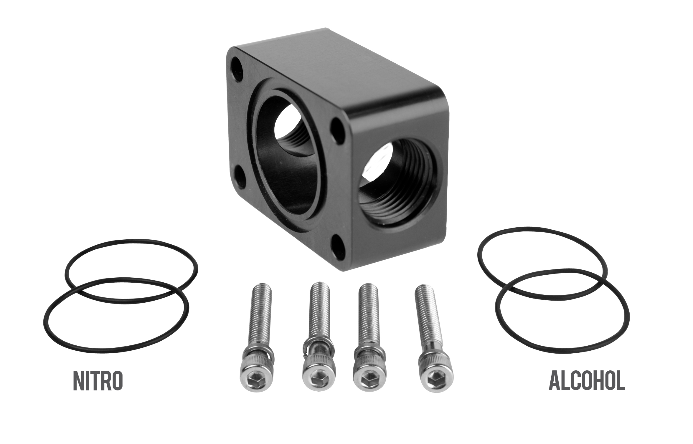 Aeromotive 11740 - Spur Gear Pump Distribution Block - 2x AN-10