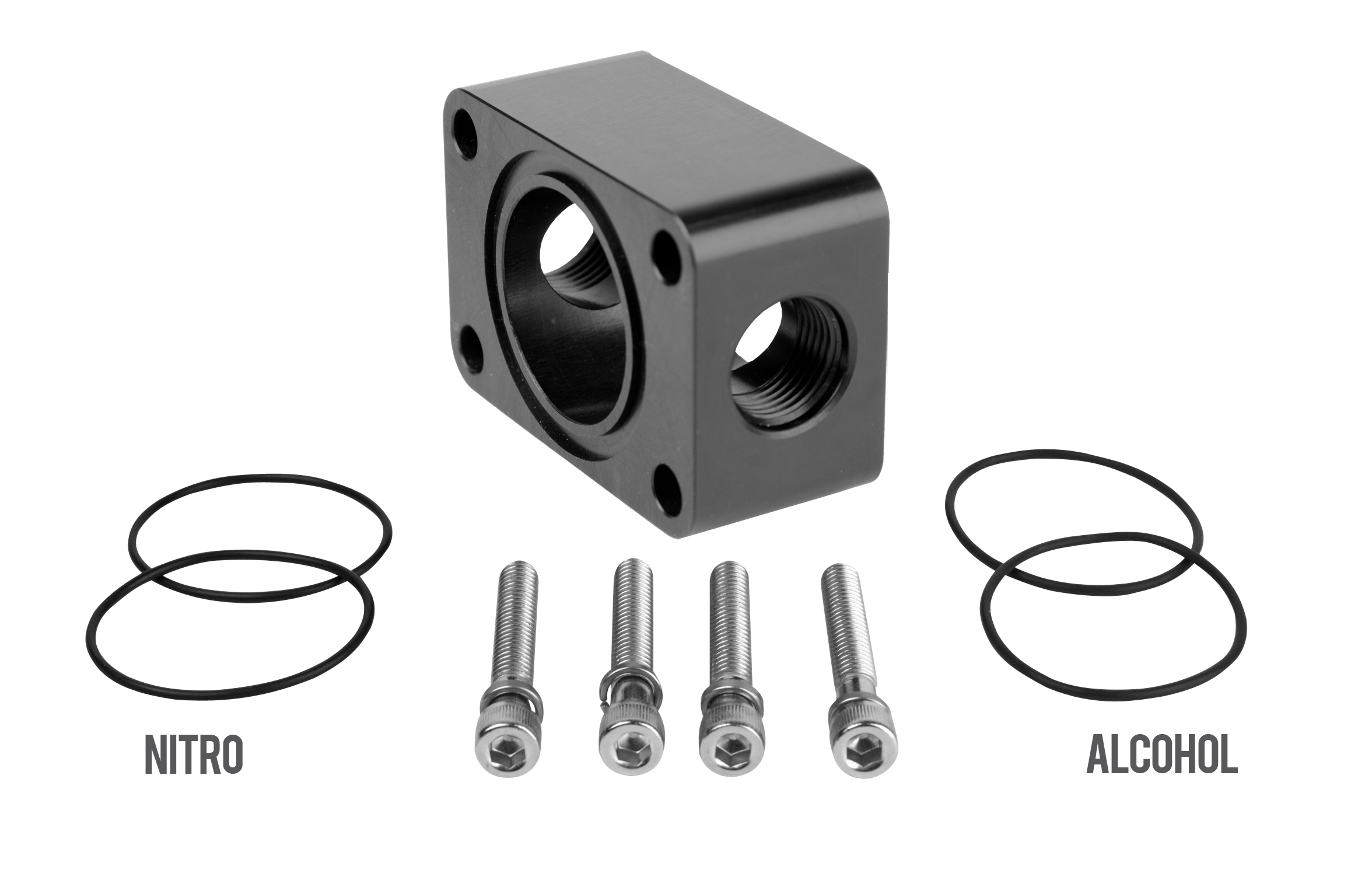 Aeromotive 11738 - Spur Gear Pump Distribution Block - 2x AN-06
