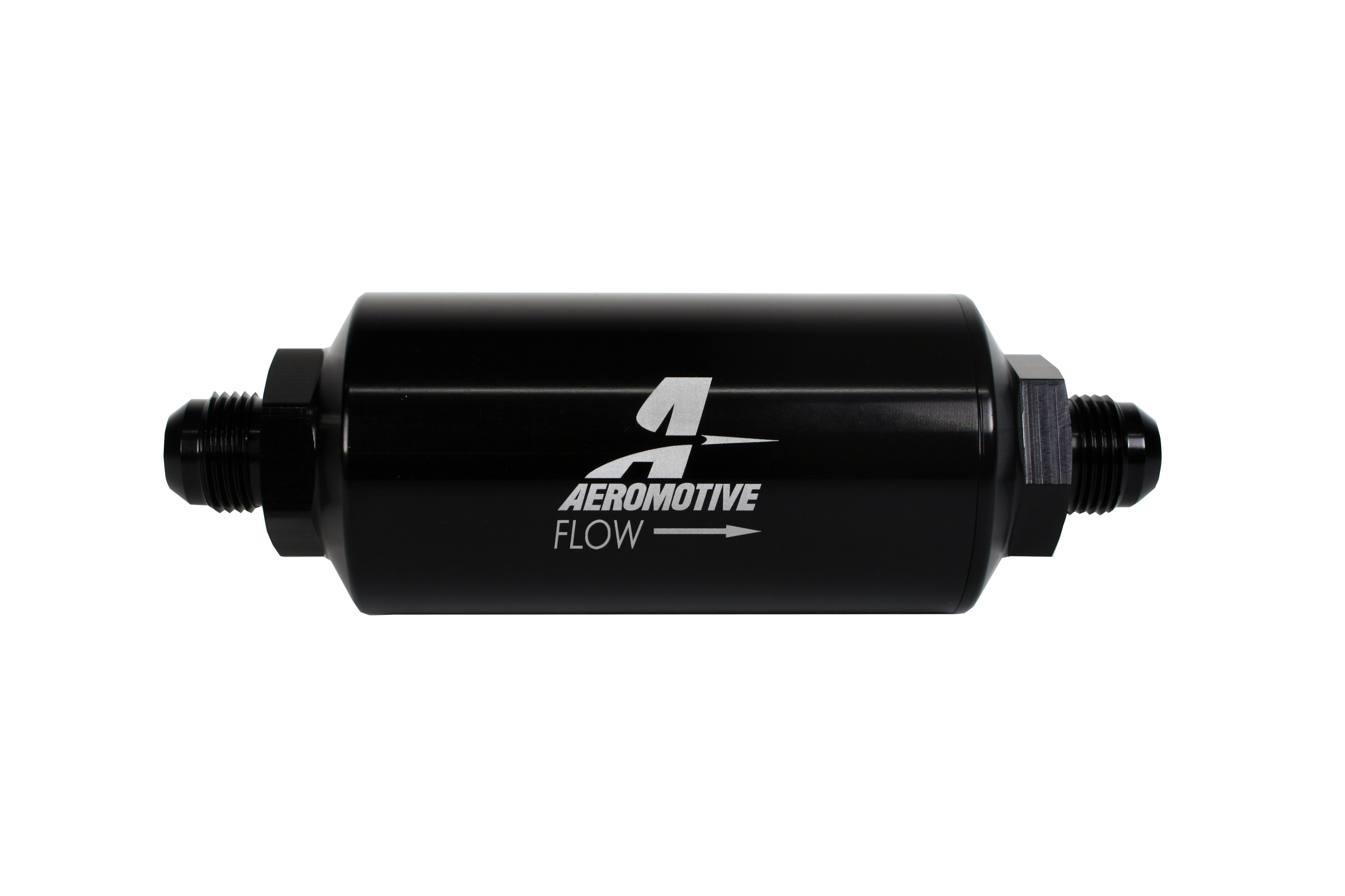 Aeromotive 12377 - In-Line Filter - (AN -8 Male) 10 Micron Fabric Element Bright Dip Black Finish Aeromotive 12377 - In-Line Filter - (AN -8 Male) 10 Micron Fabric Element Bright Dip Black Finish