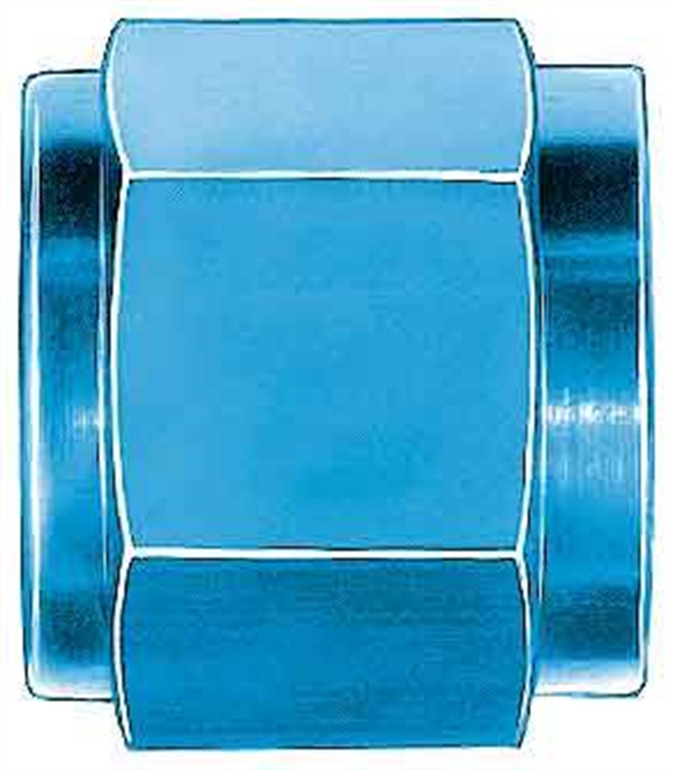 Aeroquip FCM3675 - Fitting - Tube Nut - 6 AN - 3/8 in Tube - Aluminum - Blue Anodized - Pair