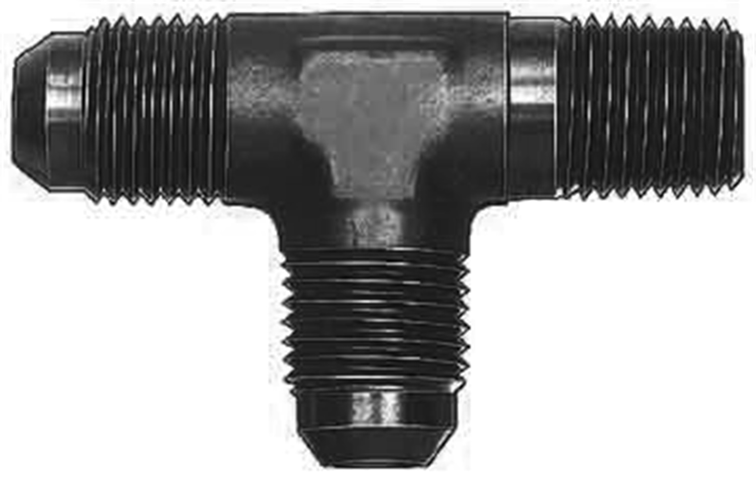 Aeroquip FCM5124 - Alum Run Tee #4 Flare 1/8in Black