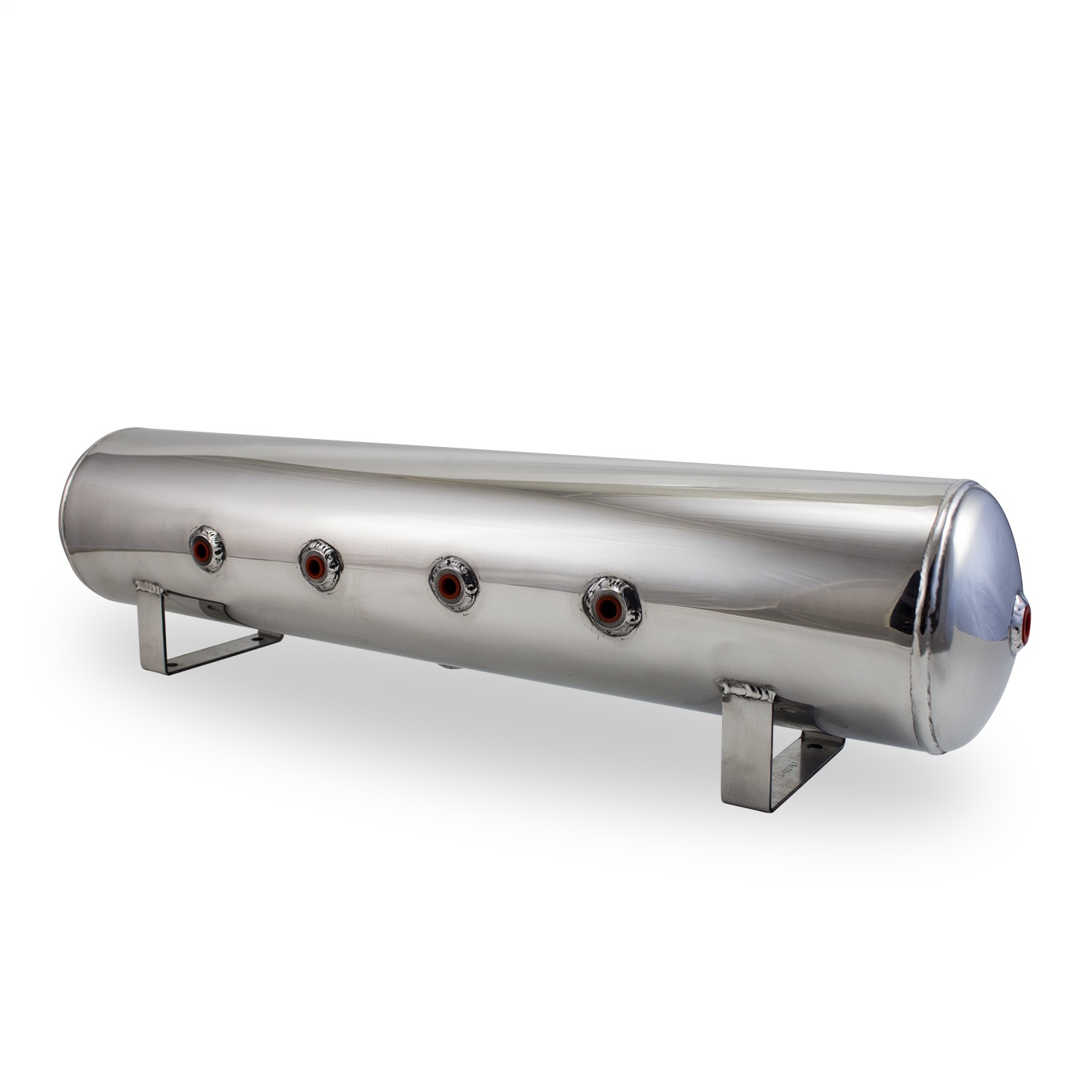 Air Lift 12957 - 4 Gal Alum Tank - (4) 1/4in Face (2) 3/8in Ports & 1/4in Drain - 30in L X 6in D - Polished Air Lift 12957 - 4 Gal Alum Tank - (4) 1/4in Face (2) 3/8in Ports & 1/4in Drain - 30in L X 6in D - Polished