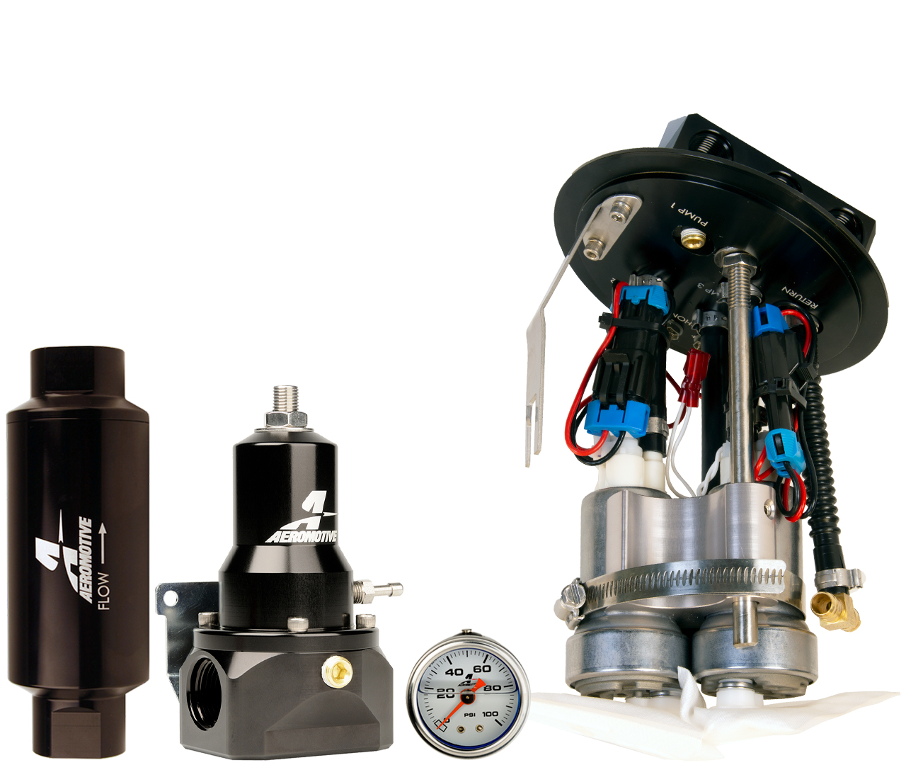 Aeromotive 17356 - 11-17 Ford Mustang Drop In Kit (18037/15633/13134/12341) - Triple 450lph Aeromotive 17356 - 11-17 Ford Mustang Drop In Kit (18037/15633/13134/12341) - Triple 450lph