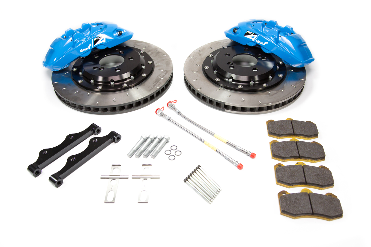 Alcon BKR6959B05 - 2009+ Nissan GT-R R35 380x33mm Rotor 4 Piston Caliper RC4 Rear Axle Kit - Sky Blue