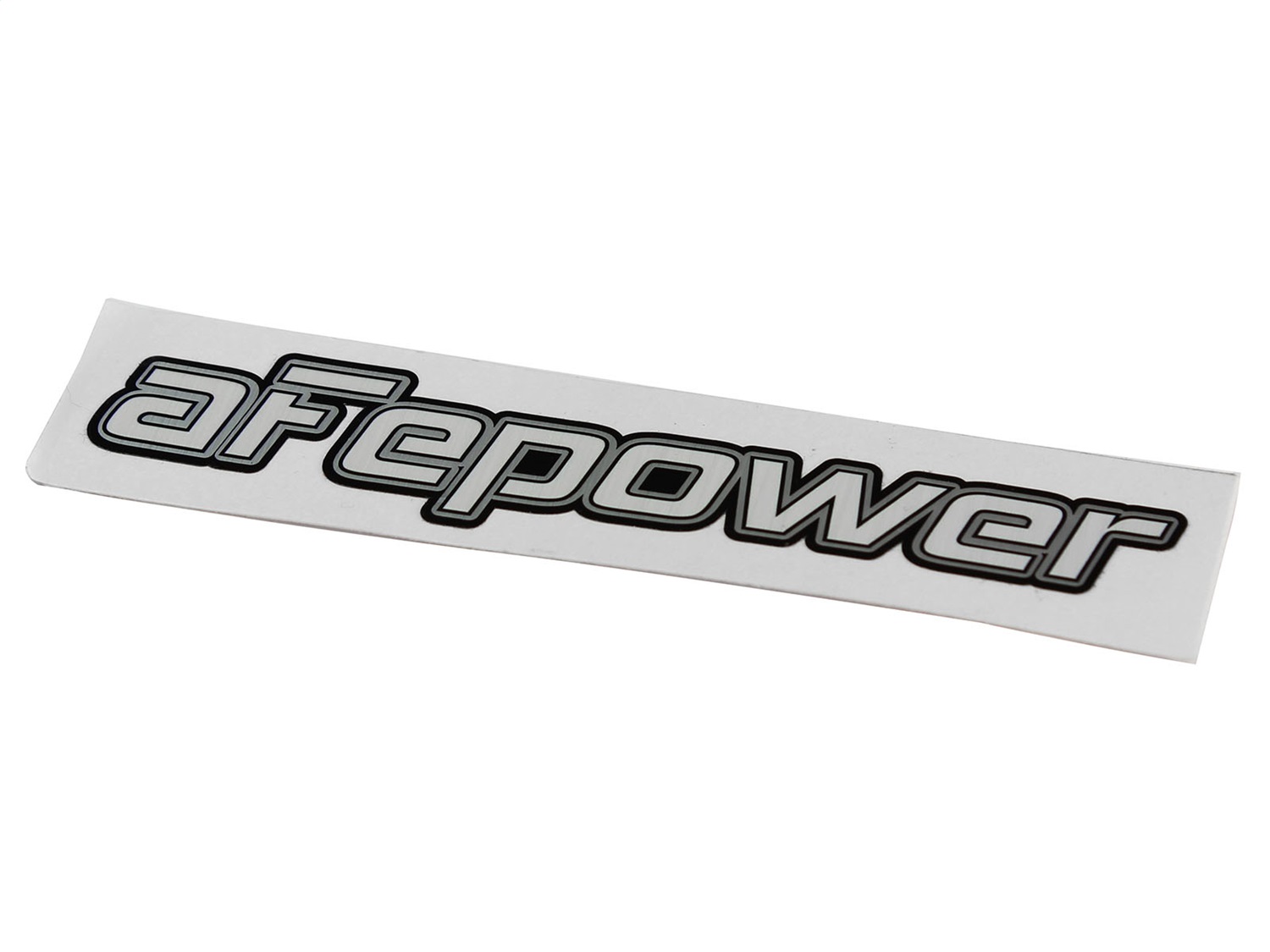 aFe Power 40-10144 - Metalized Brushed Silver Mylar Decal 4 x 1-1/8 in