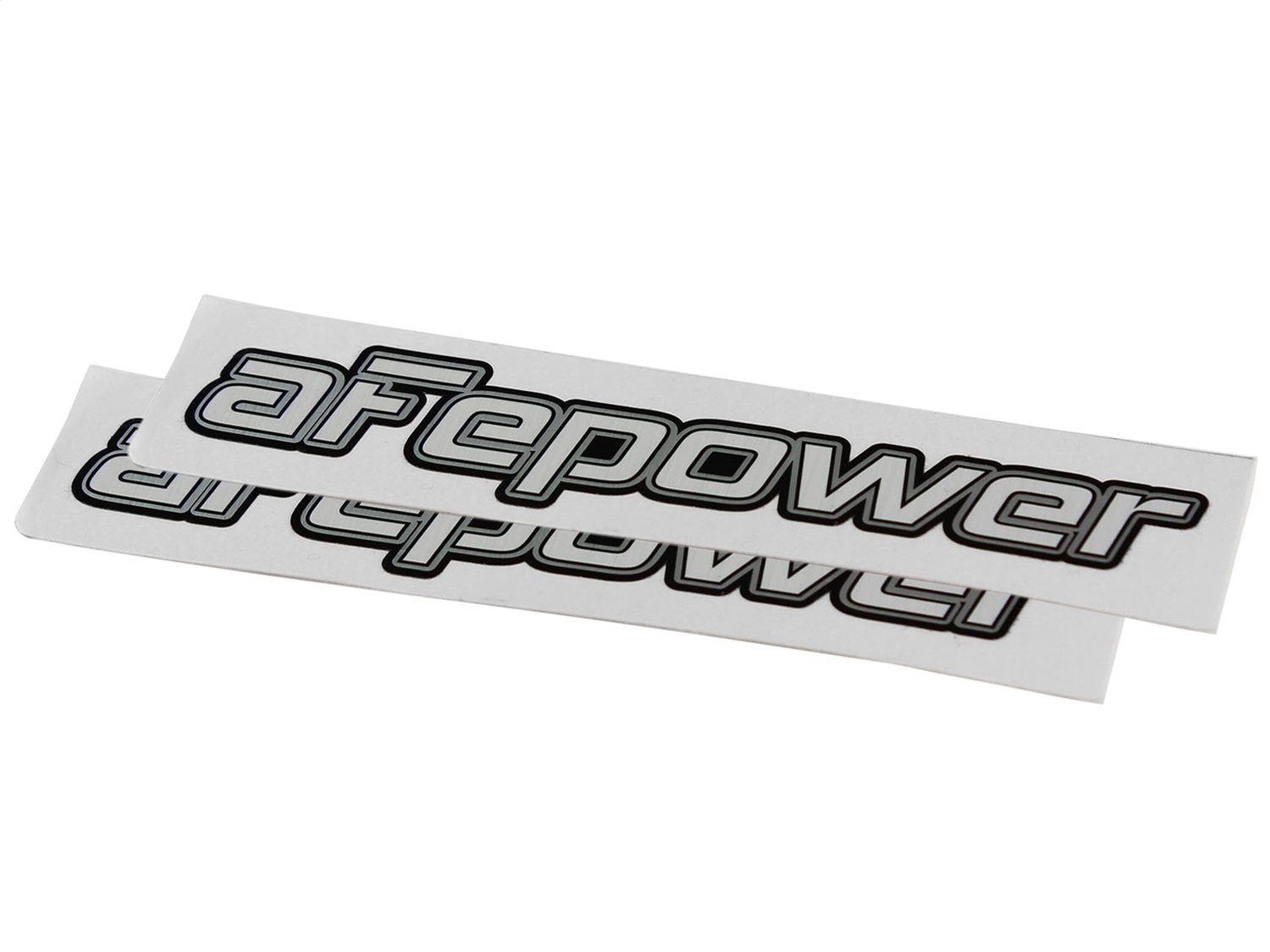aFe Power 40-10144-MA - POWER Brushed-Silver Mylar Decal (Pair)