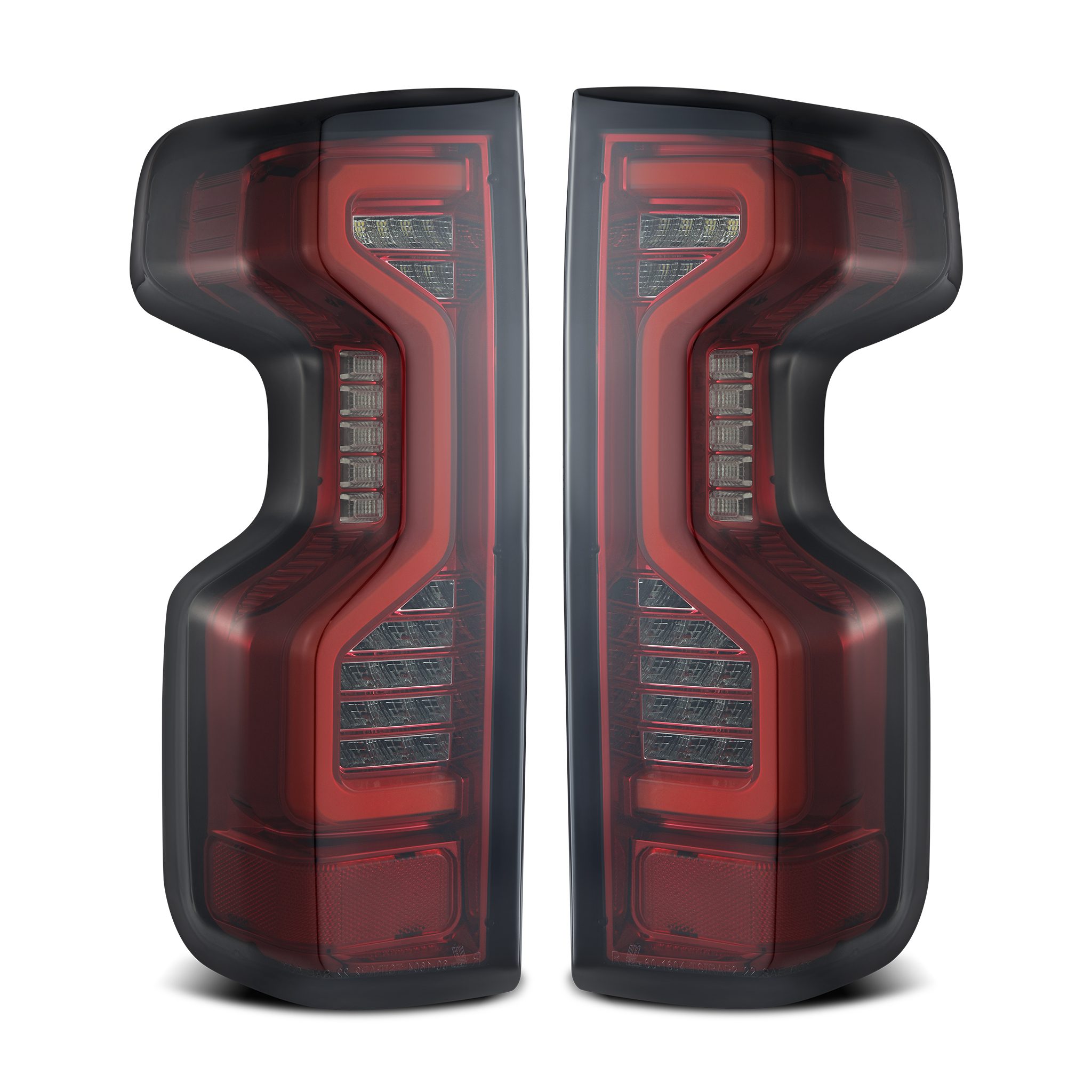 AlphaRex 620060 - 19-23 Chevrolet Silverado 1500/2500HD/3500HD PRO-Series LED Tail Lights Red Smoke