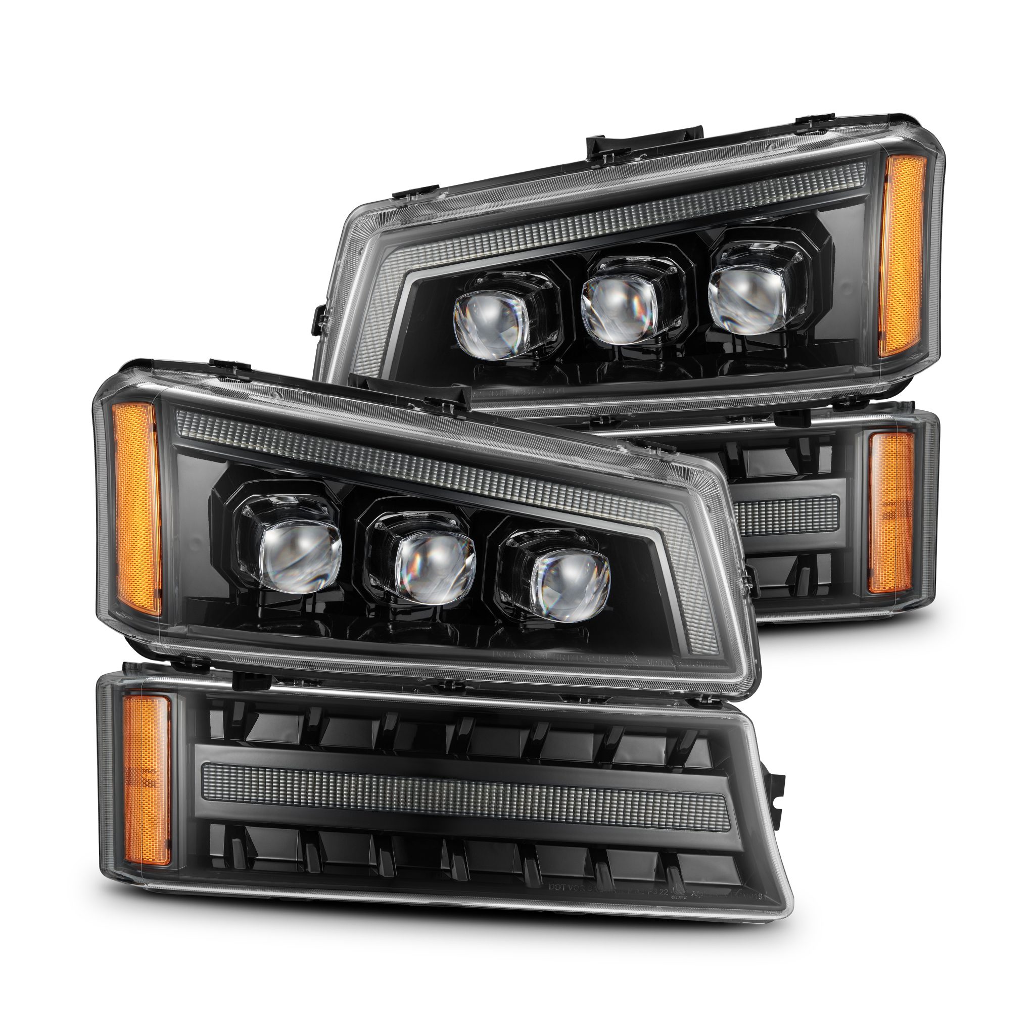 AlphaRex 880254 - 03-06 Chevy Silverado 1500/2500HD/3500HD/Avalanche Alpha-Black NOVA LED Proj Headlights