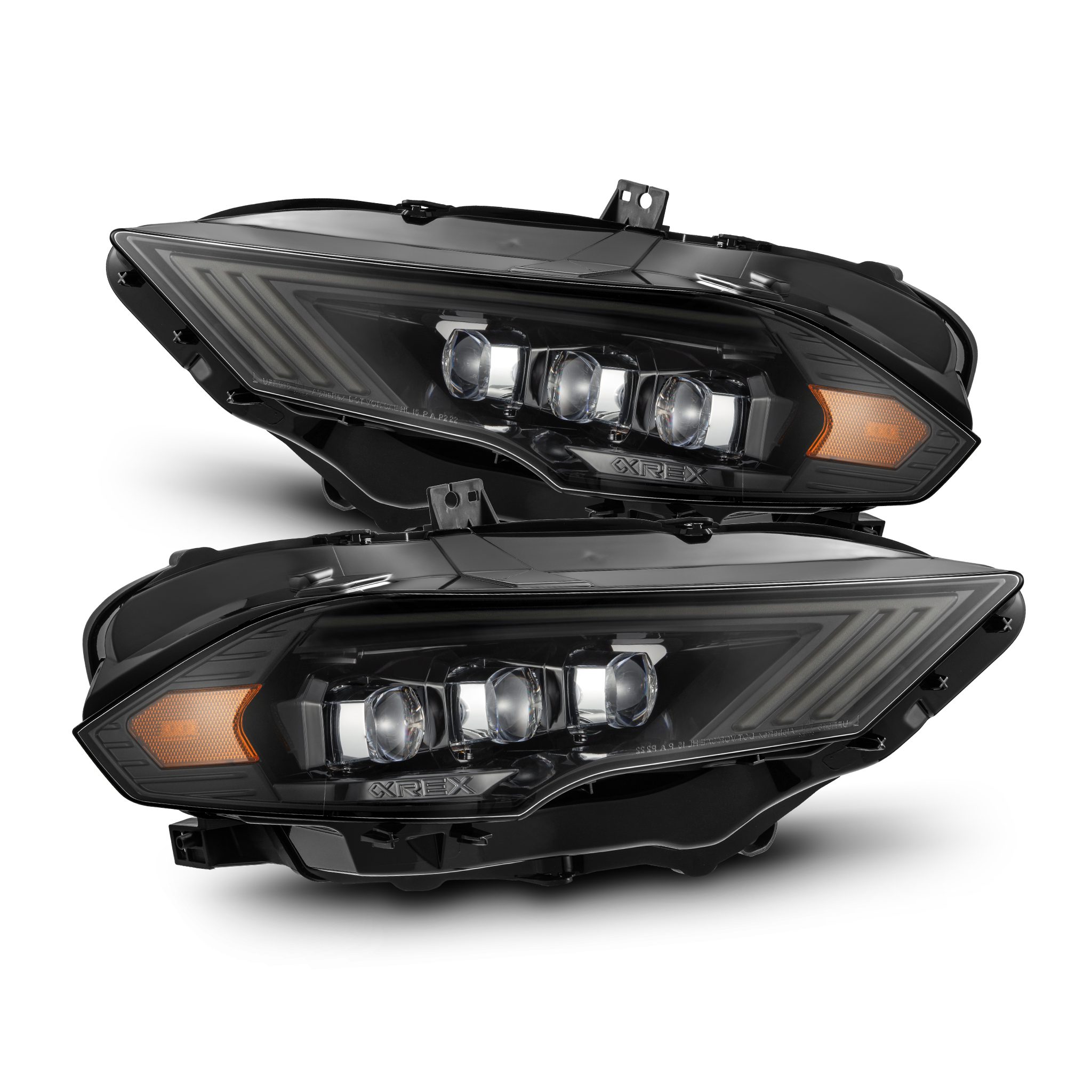 AlphaRex 880257 - 18-22 Ford Mustang NOVA-Series LED Projector Headlights Alpha-Black