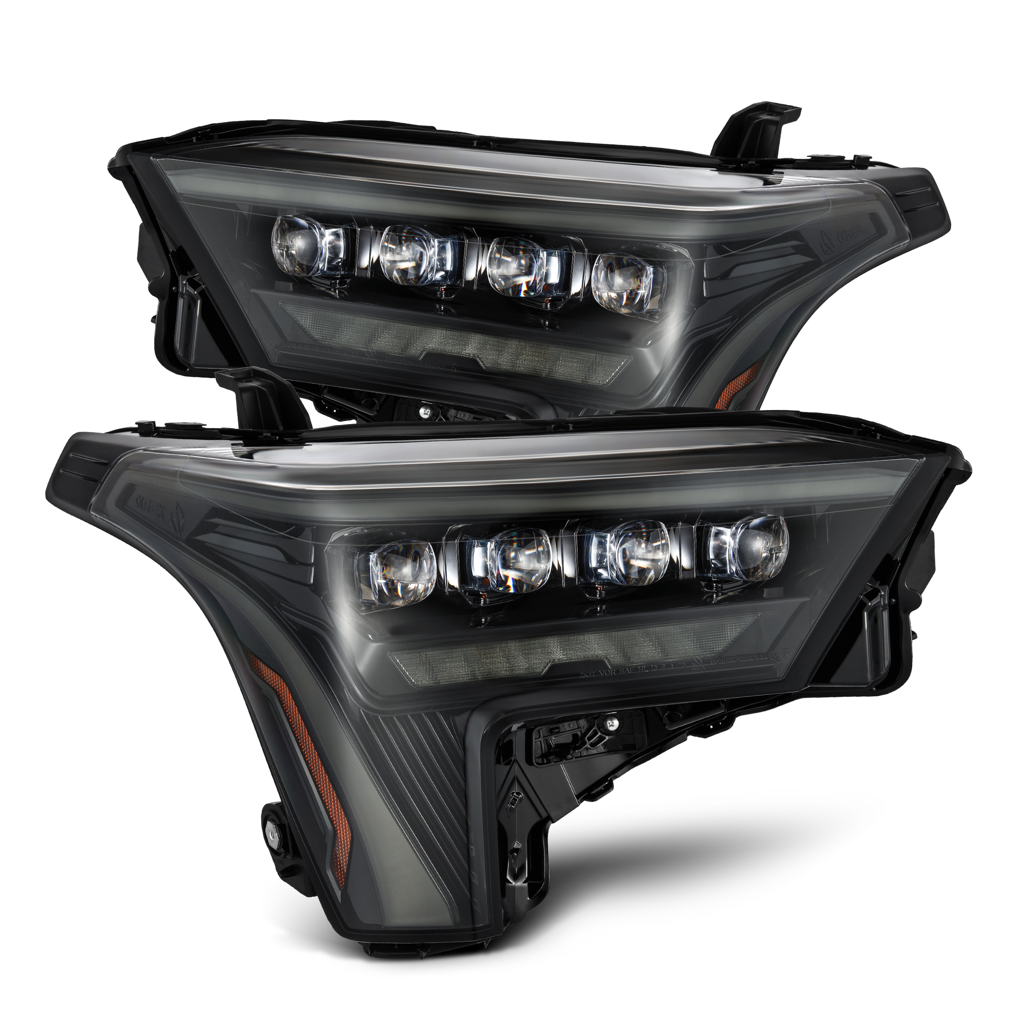 AlphaRex 880871 - 22-23 Toyota Tundra NOVA-Series Headlights Alpha-Black w/Amber DRL - Req 810029 OR 810030