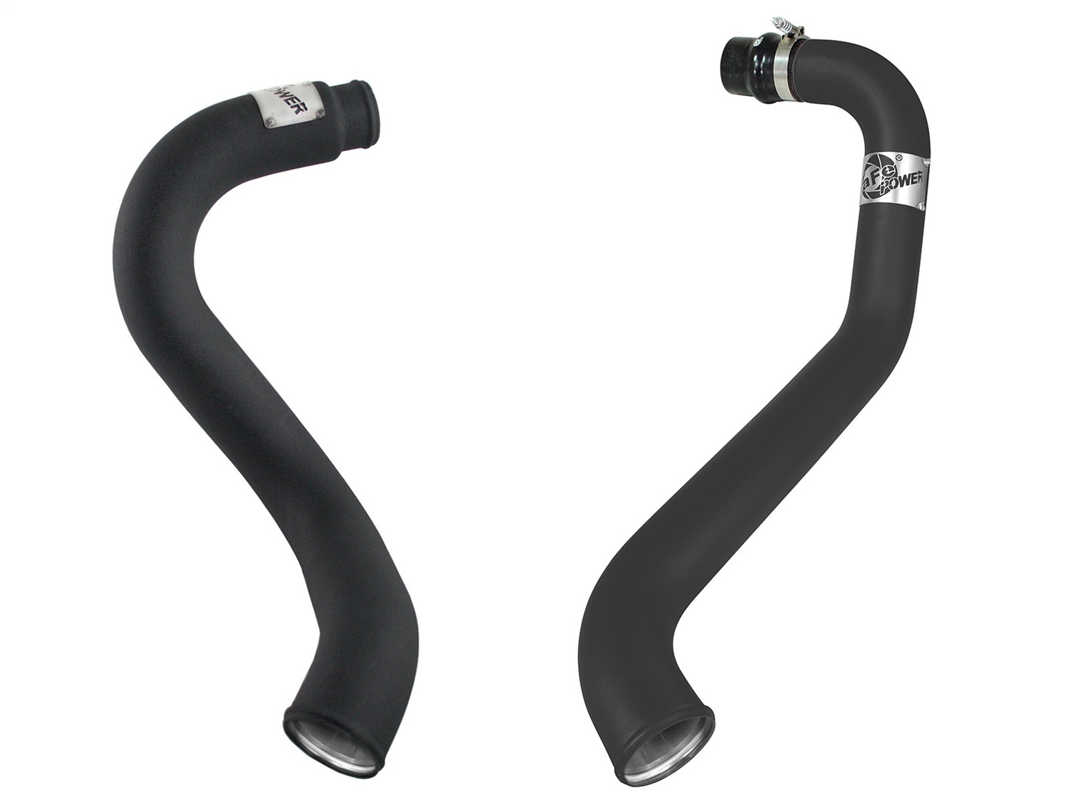 aFe Power 46-20045 - BladeRunner 3in Black Intercooler Hot Cold Side Tubes Combo 02-04 GM Diesel Trucks 6.6L V8 (td)